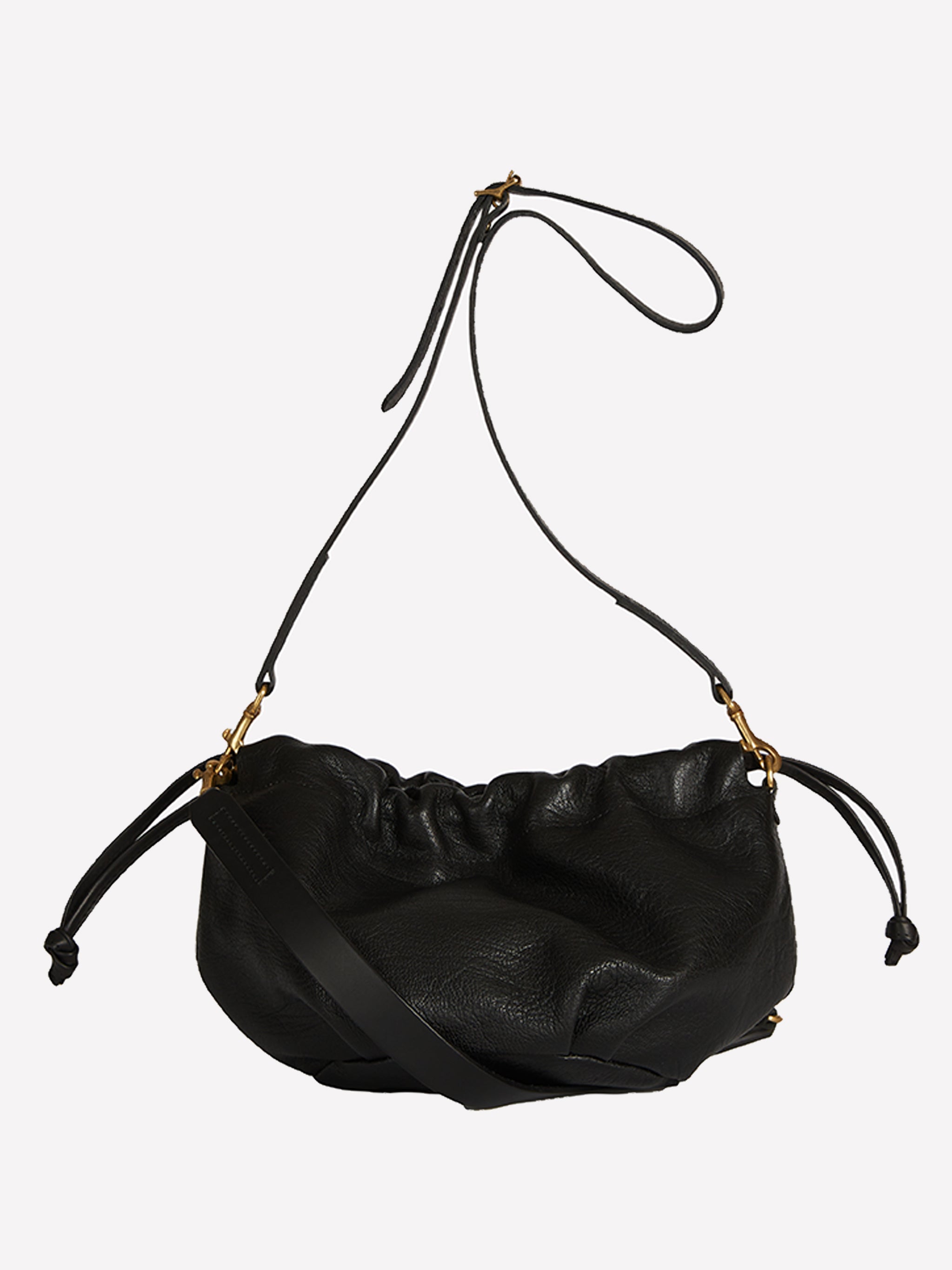 Wood Drawstring Bag - Black