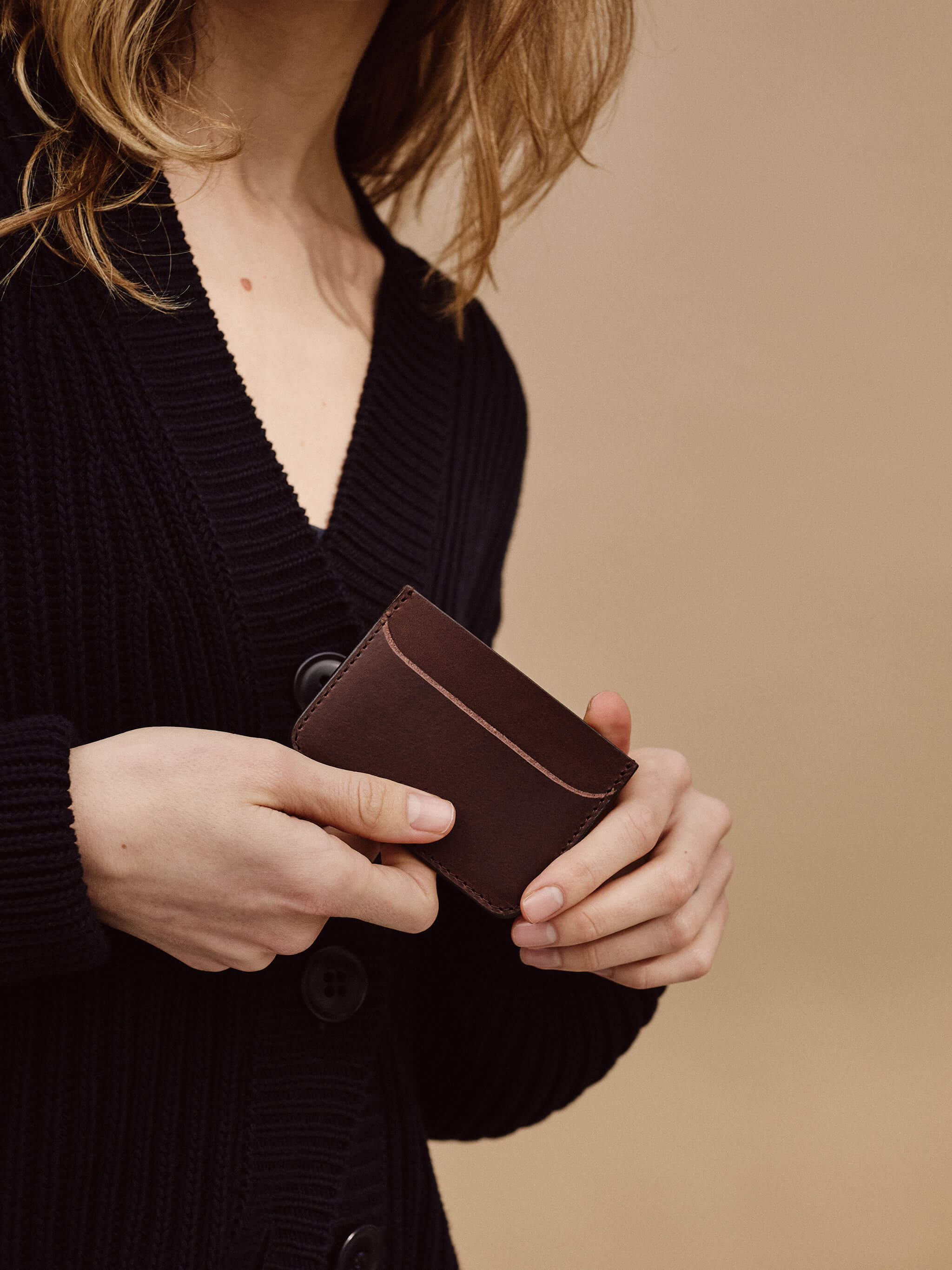 Socon Crafted Leather Cardholder - Chocolate