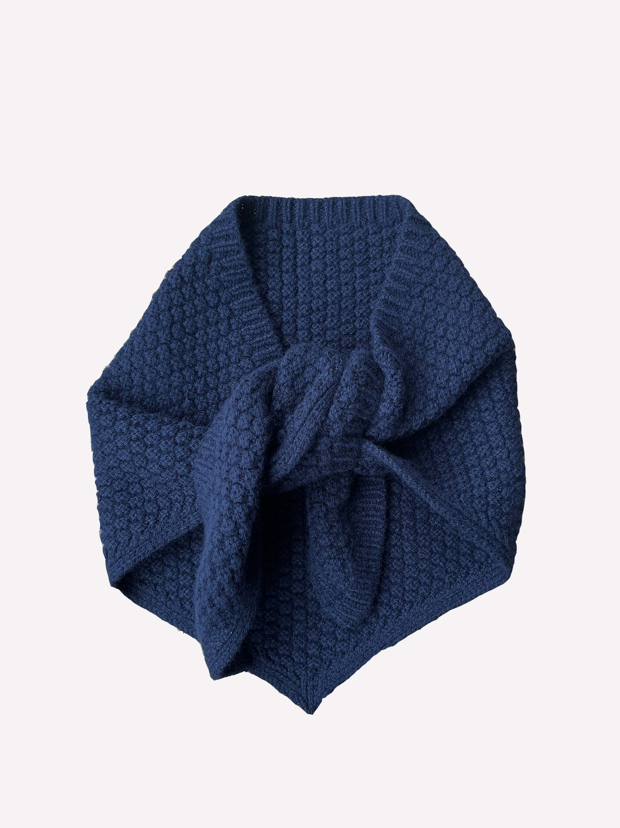 Elwin Lambswool Neckerchief - Navy