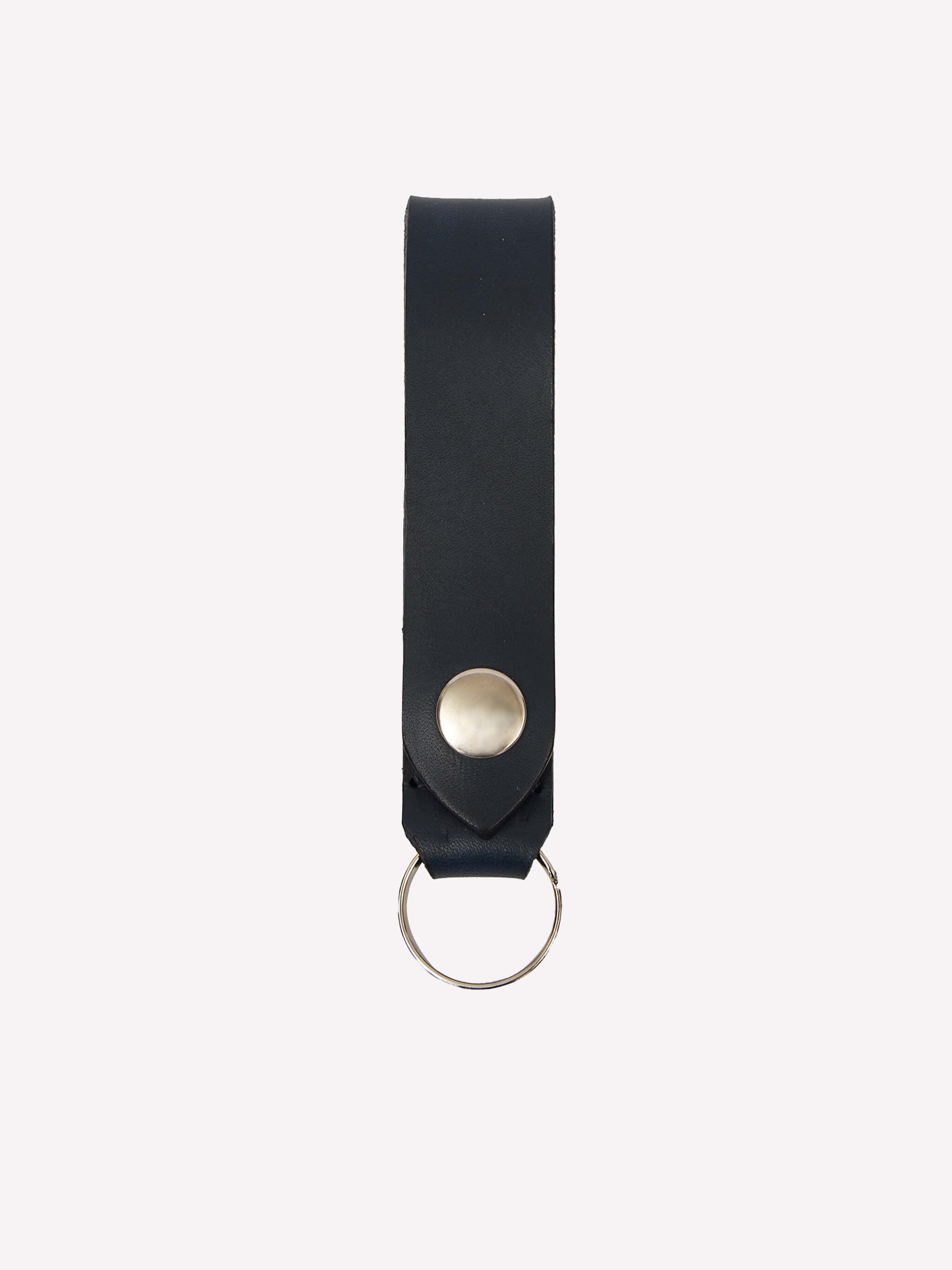 Bux Leather Keyring - Navy