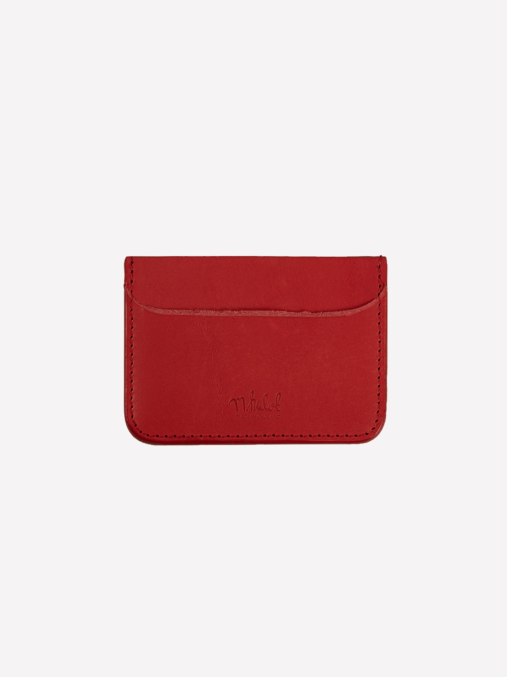 Socon Crafted Leather Cardholder - Flame Red