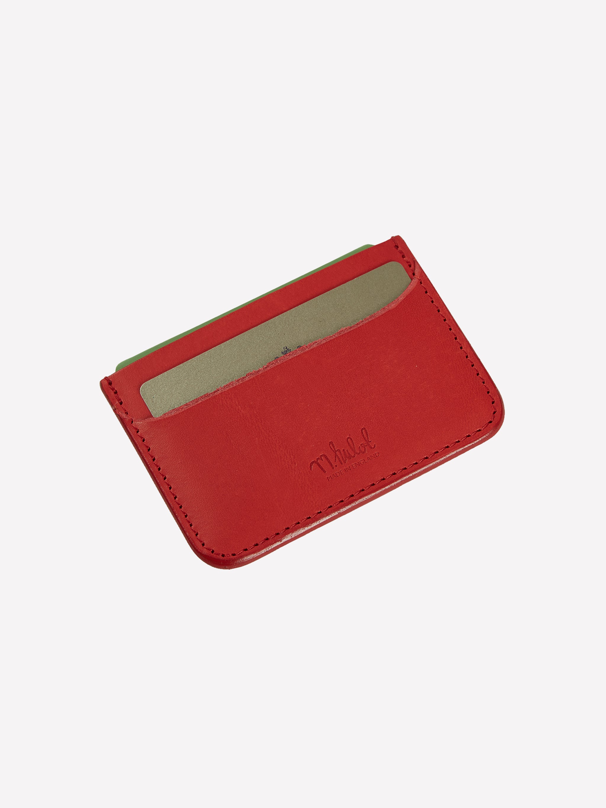 Socon Crafted Leather Cardholder - Flame Red