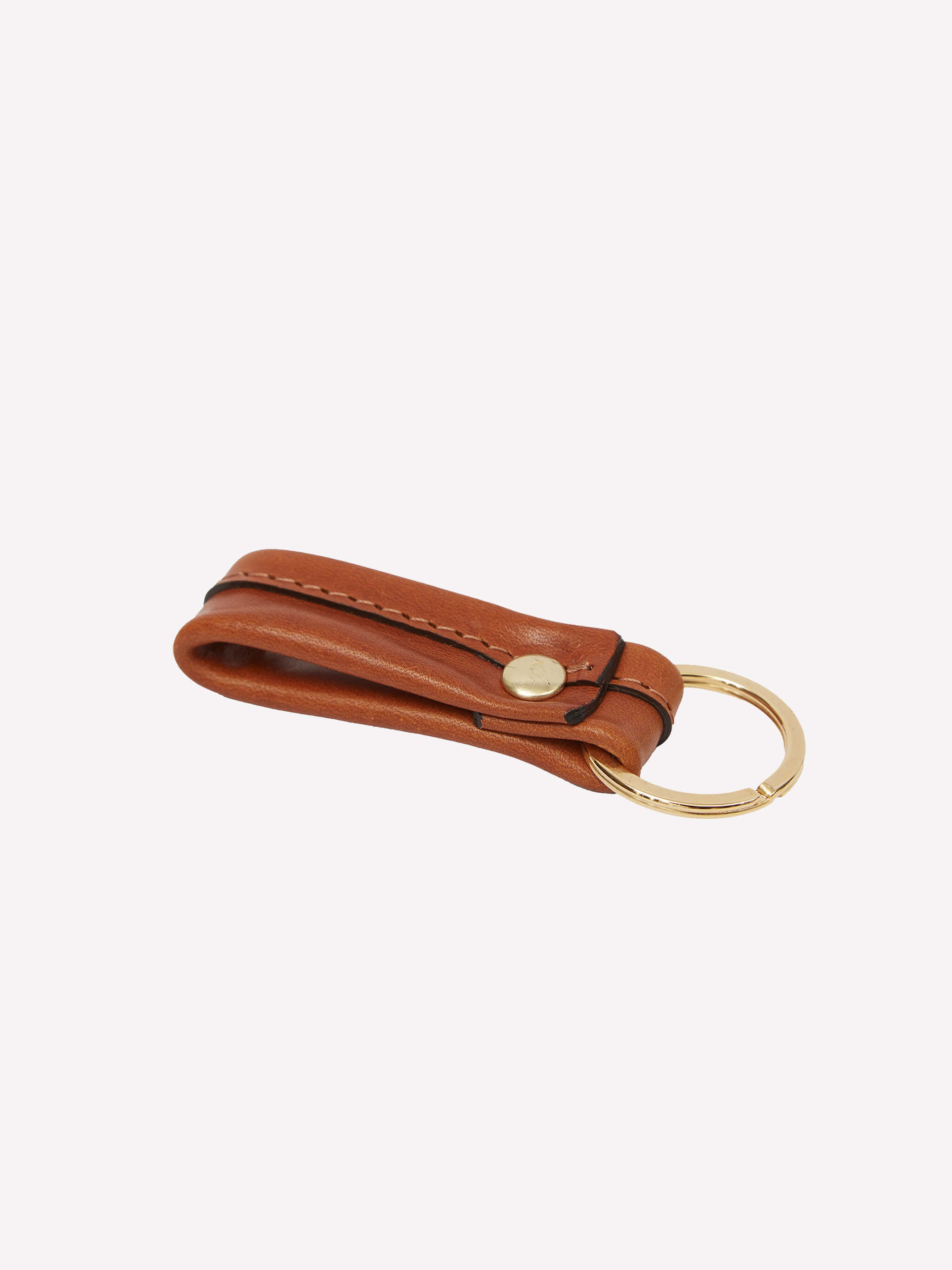 Colm Crafted Leather Keyring - Chocolate