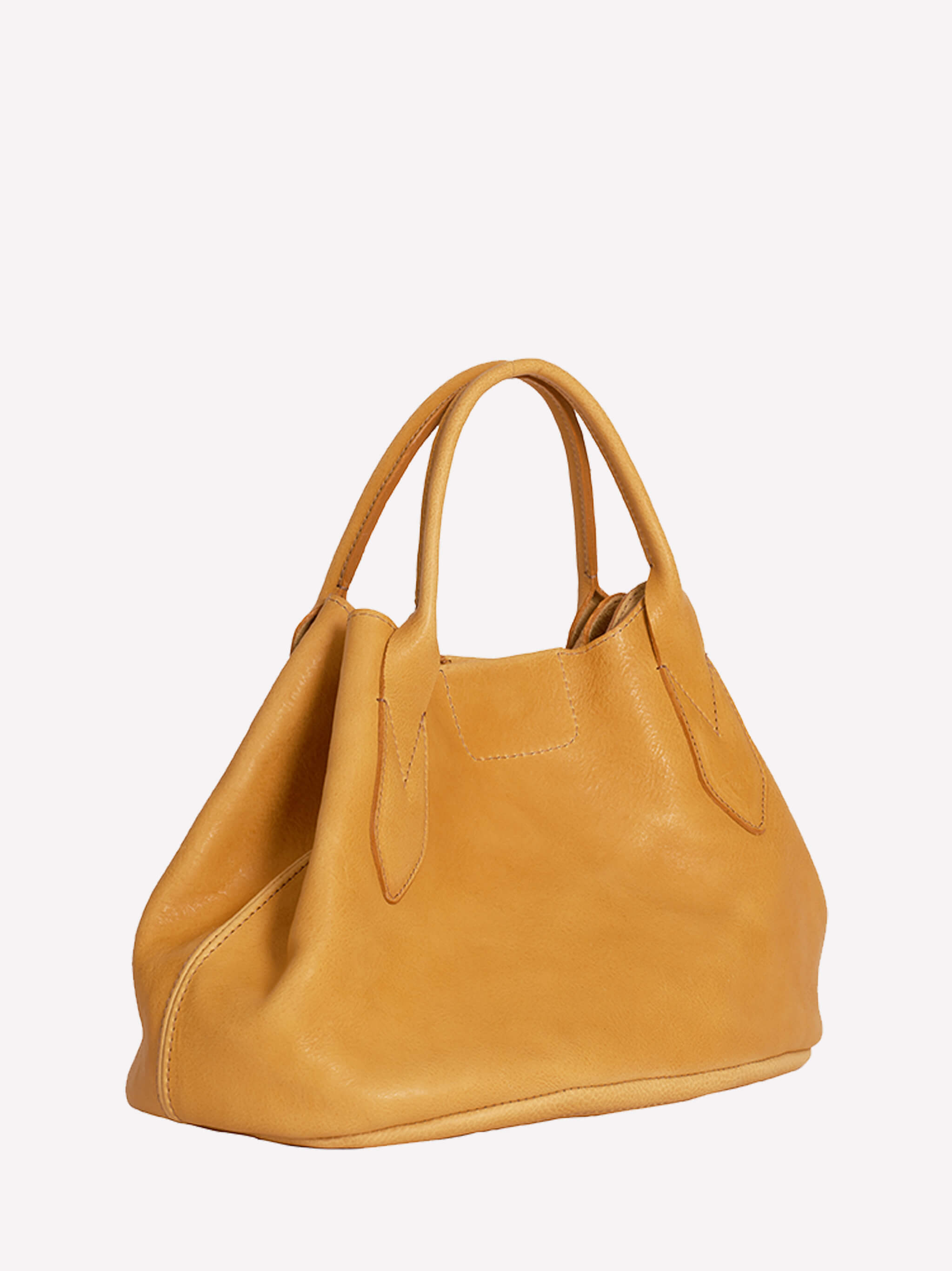 Hilda Leather Tote Bag -Flax