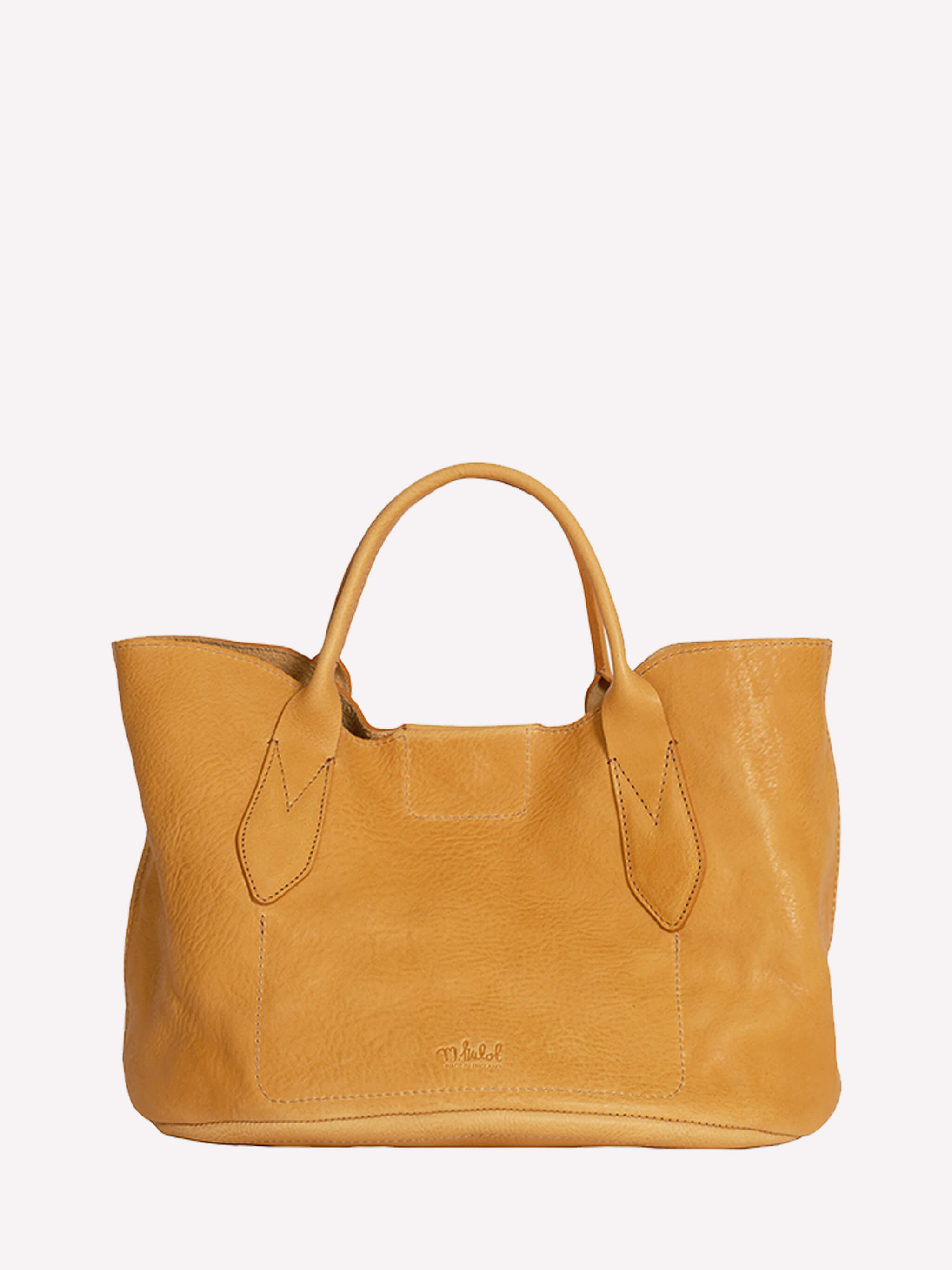 Hilda Leather Tote Bag -Flax