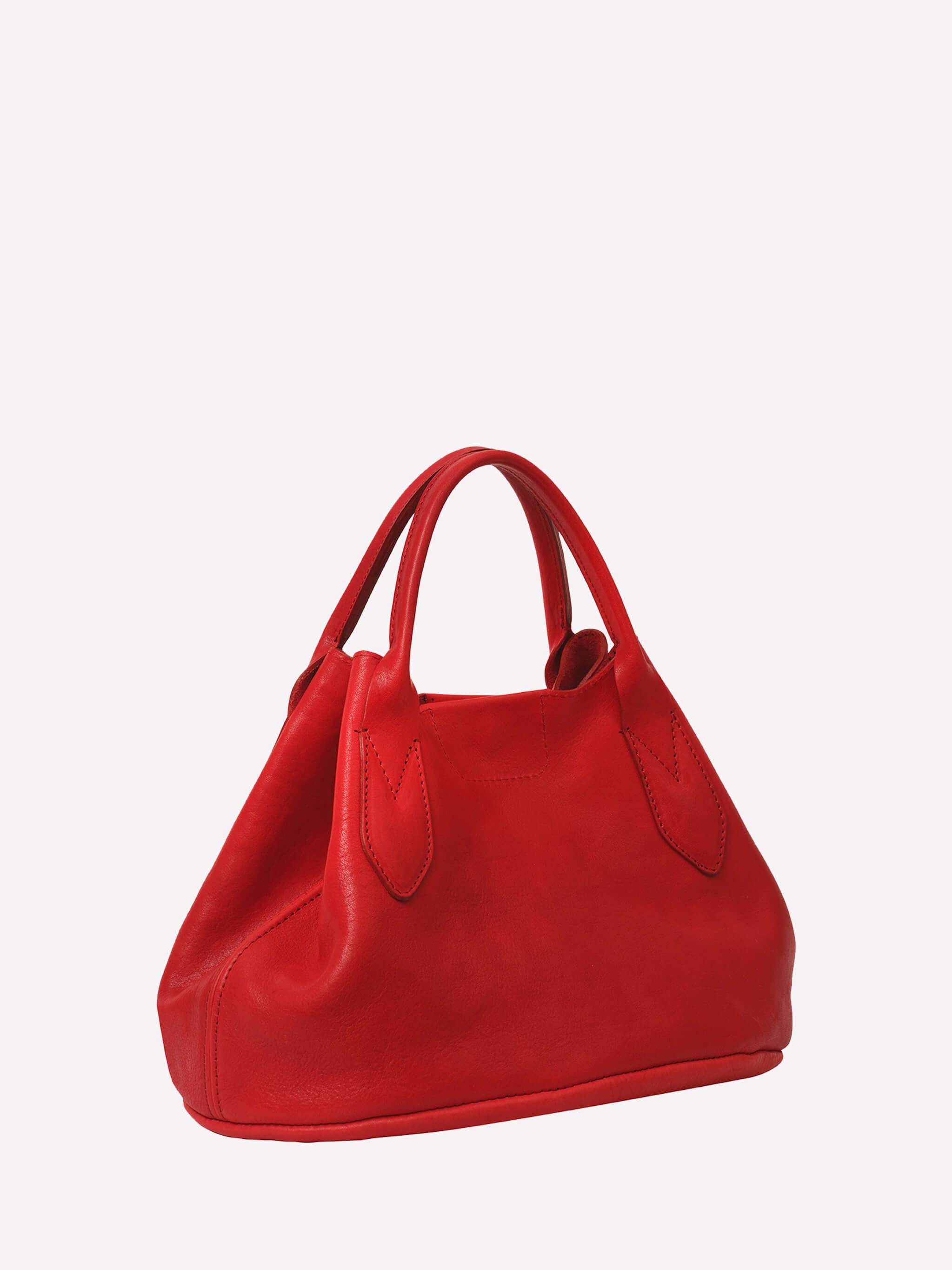 Hilda Leather Tote Bag - Red