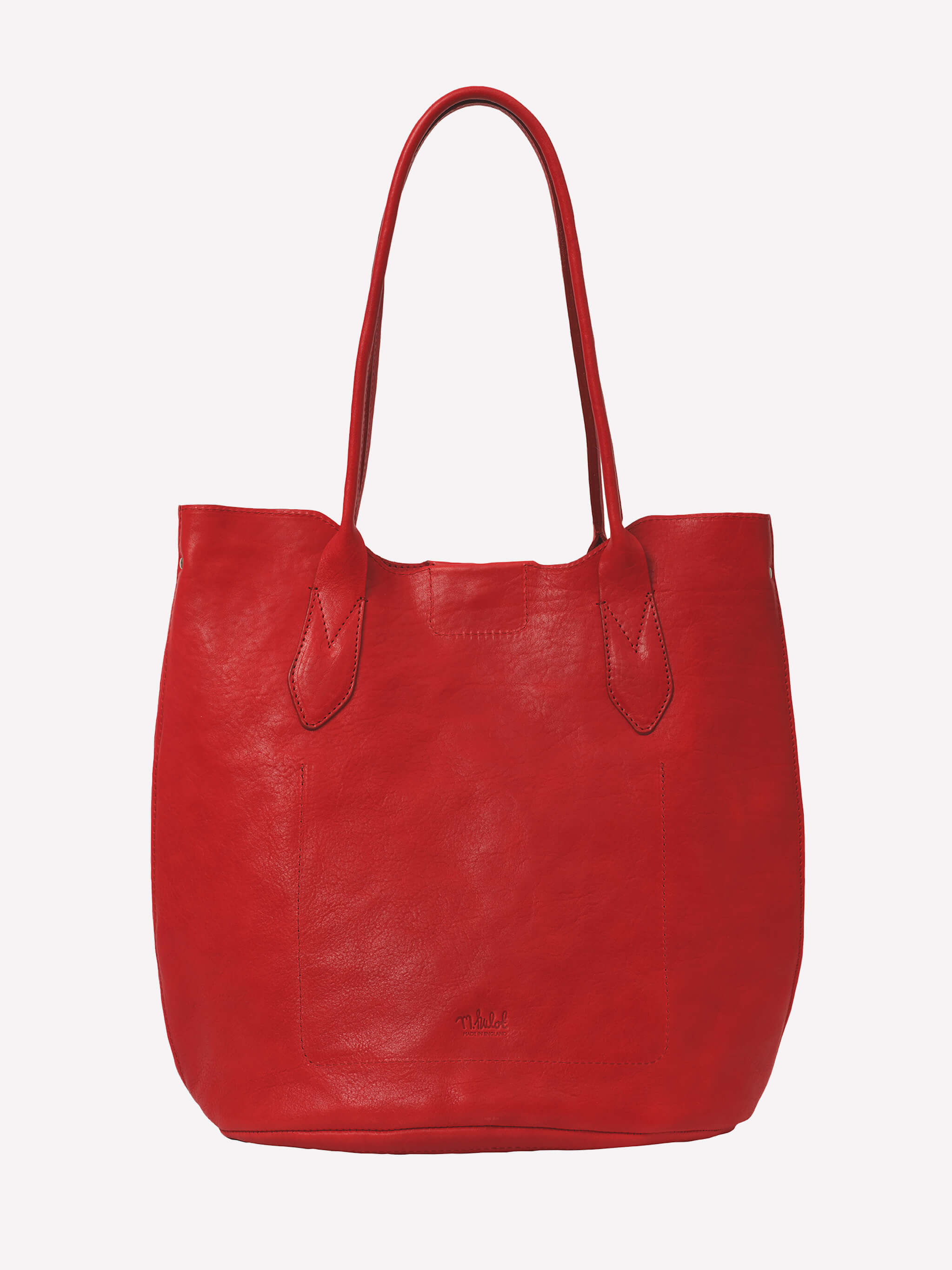 Hill Leather Tote Bag - Red
