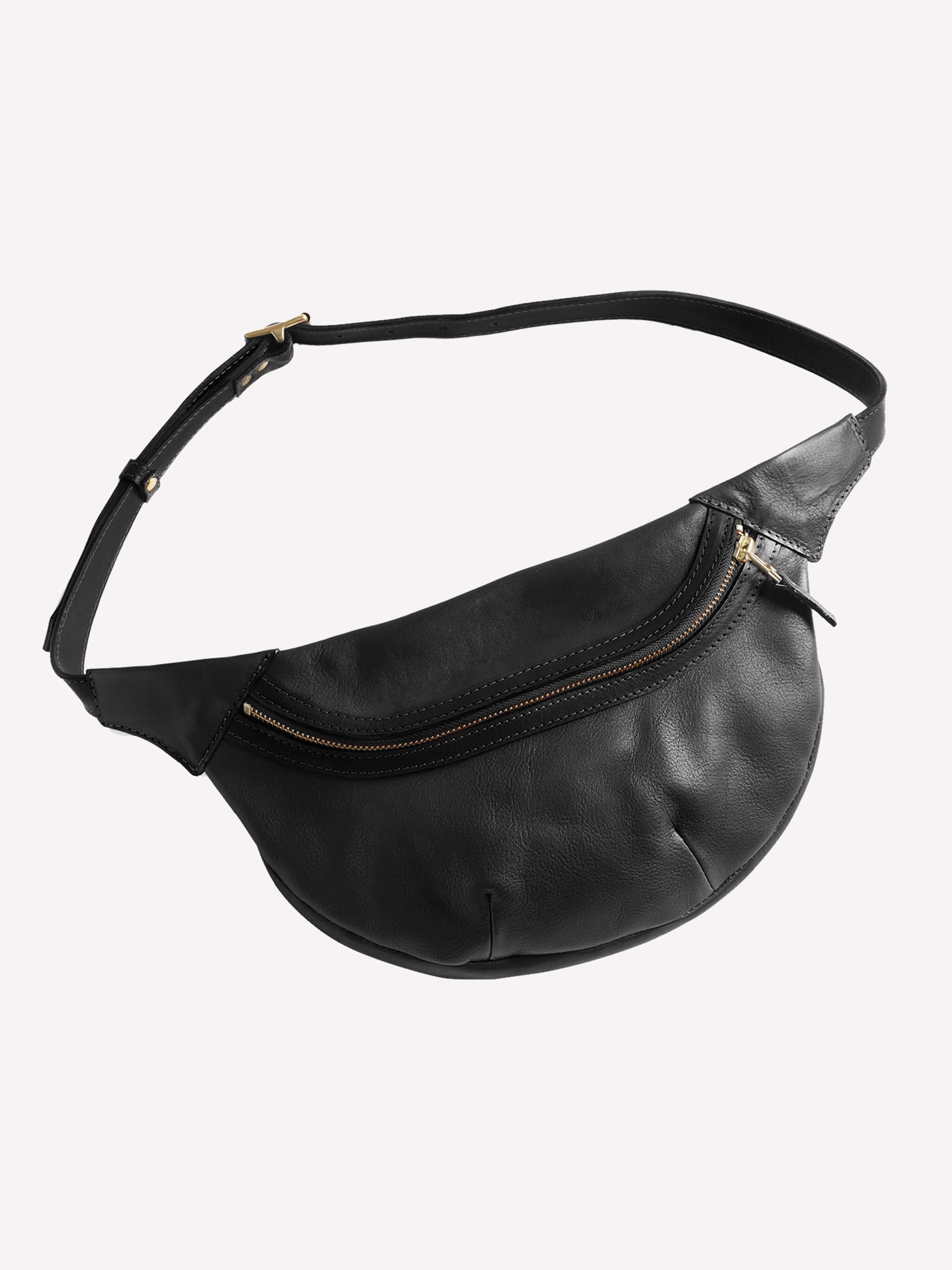 Loe Leather Bum Bag - Black