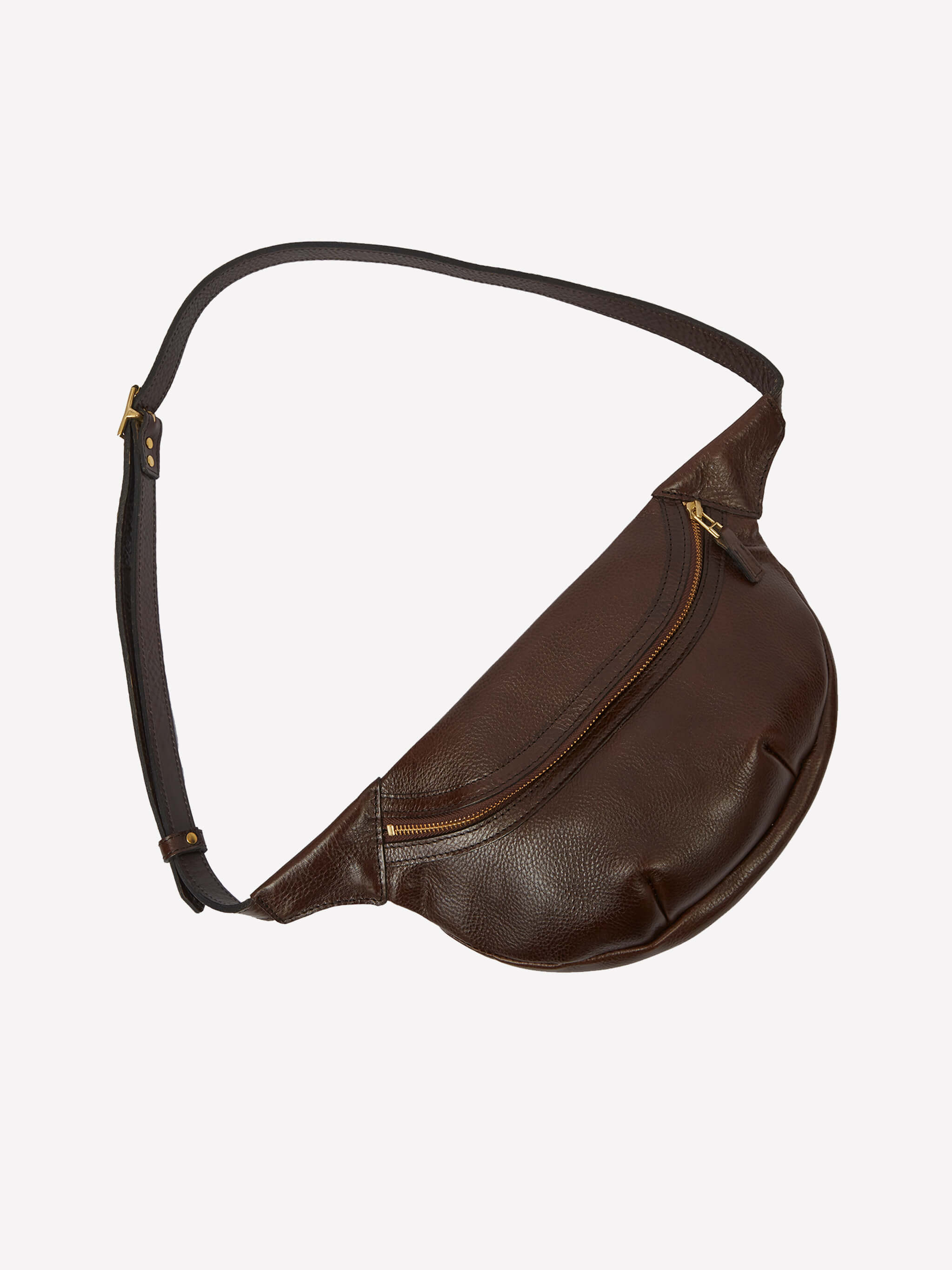 Loe Leather Bum Bag - Peat