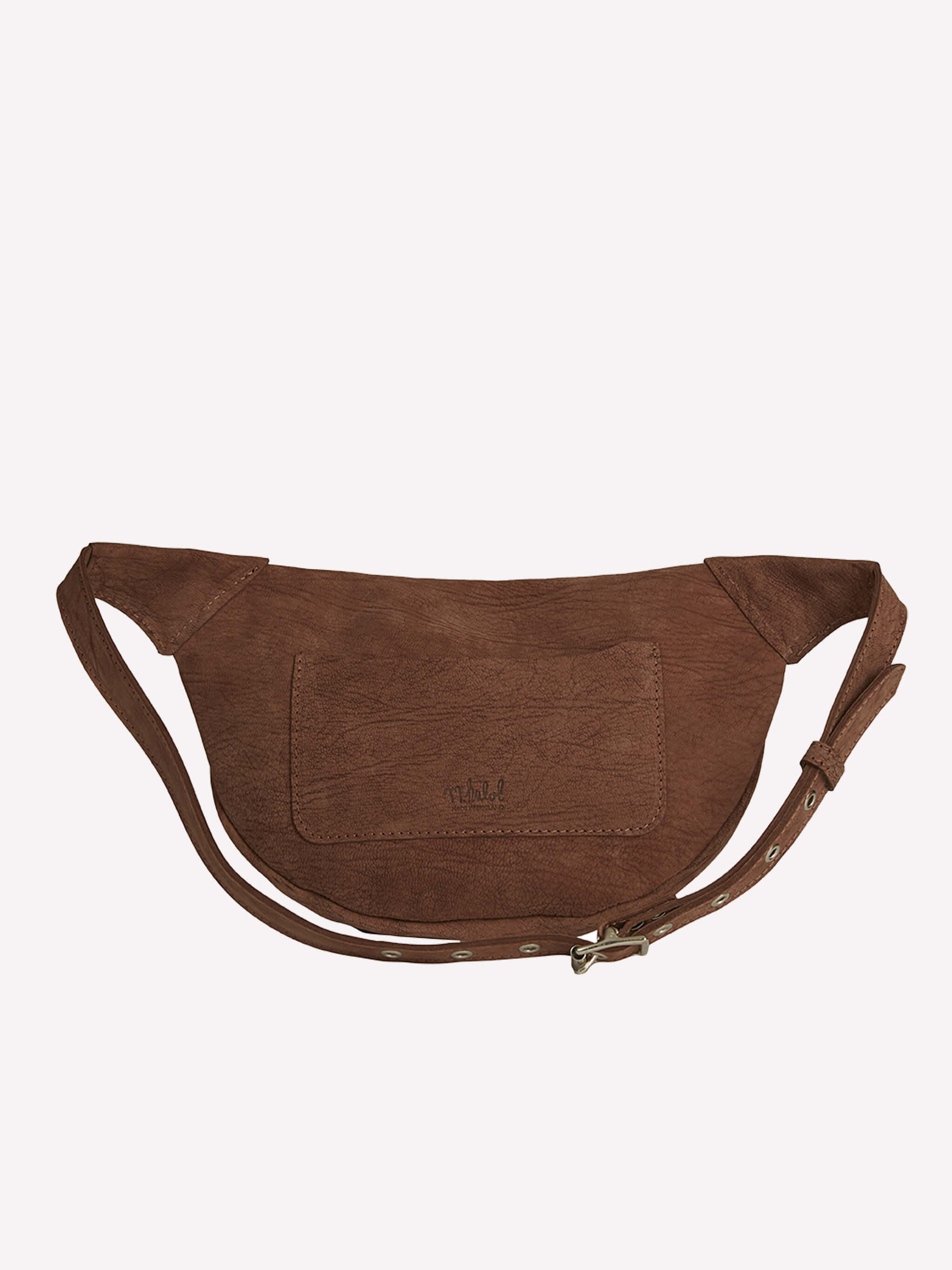 Loe Leather Bum Bag - Bitter Chocolate/Emerald