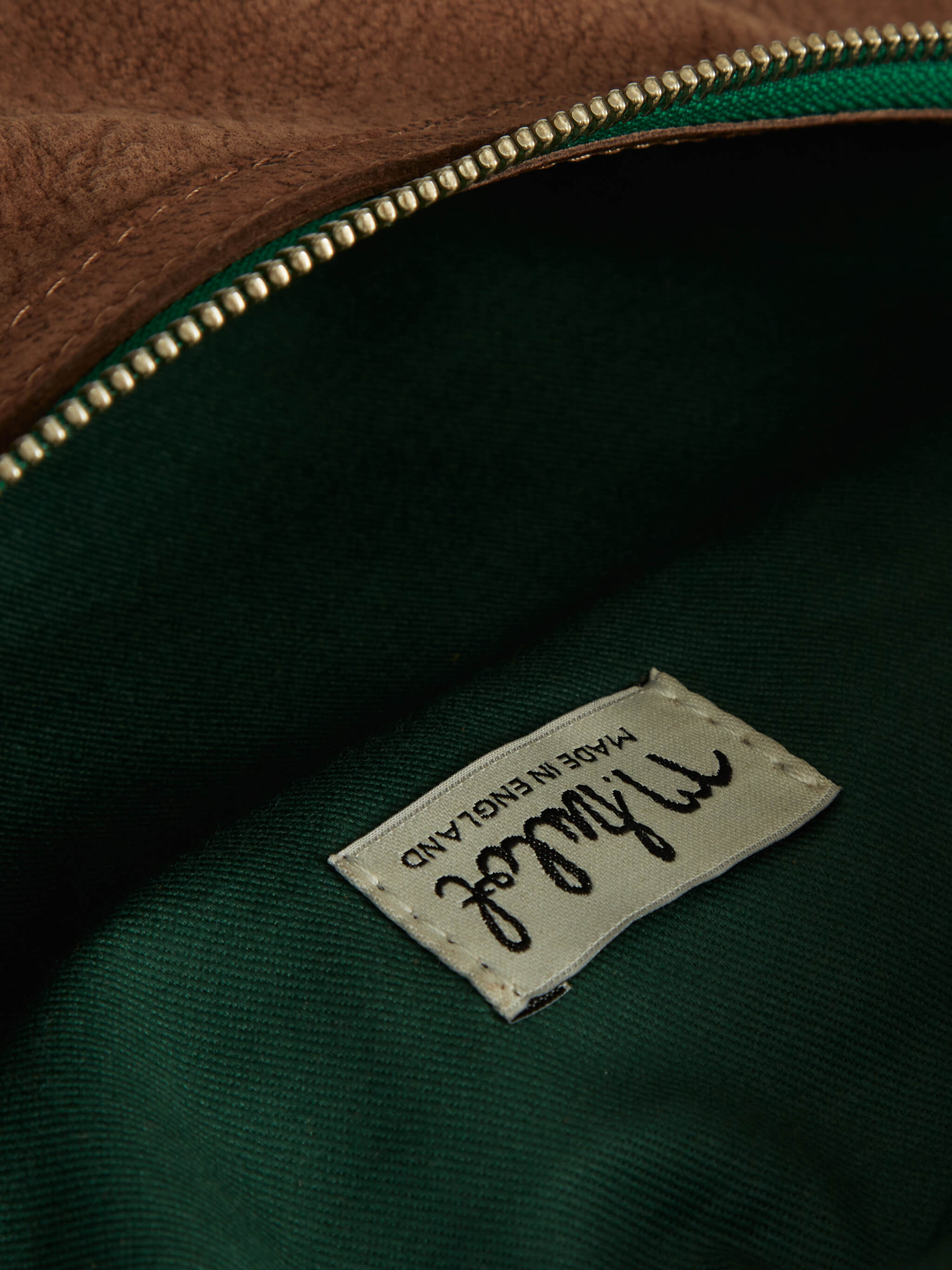 Loe Leather Bum Bag - Bitter Chocolate/Emerald