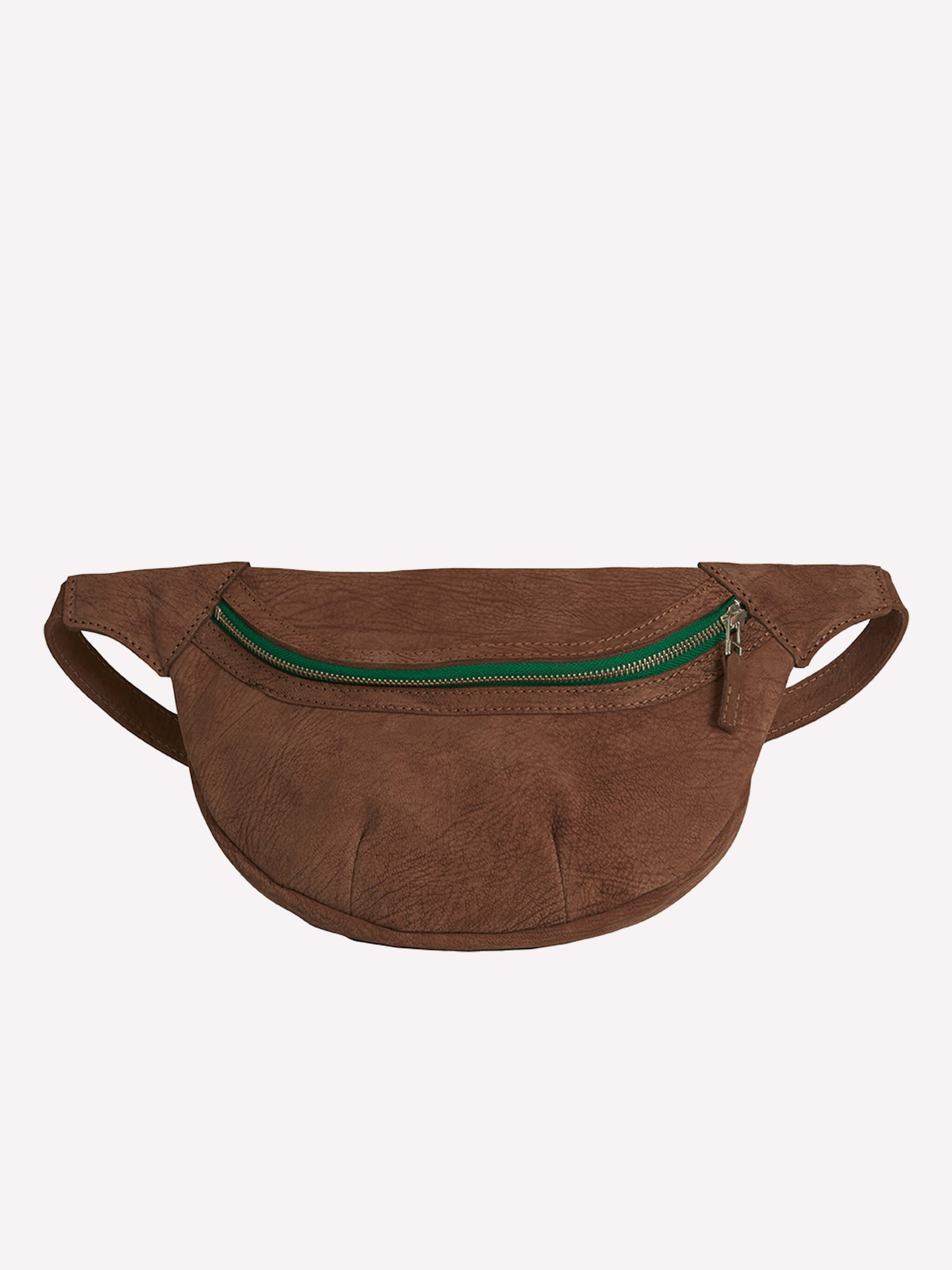 Loe Leather Bum Bag - Bitter Chocolate/Emerald