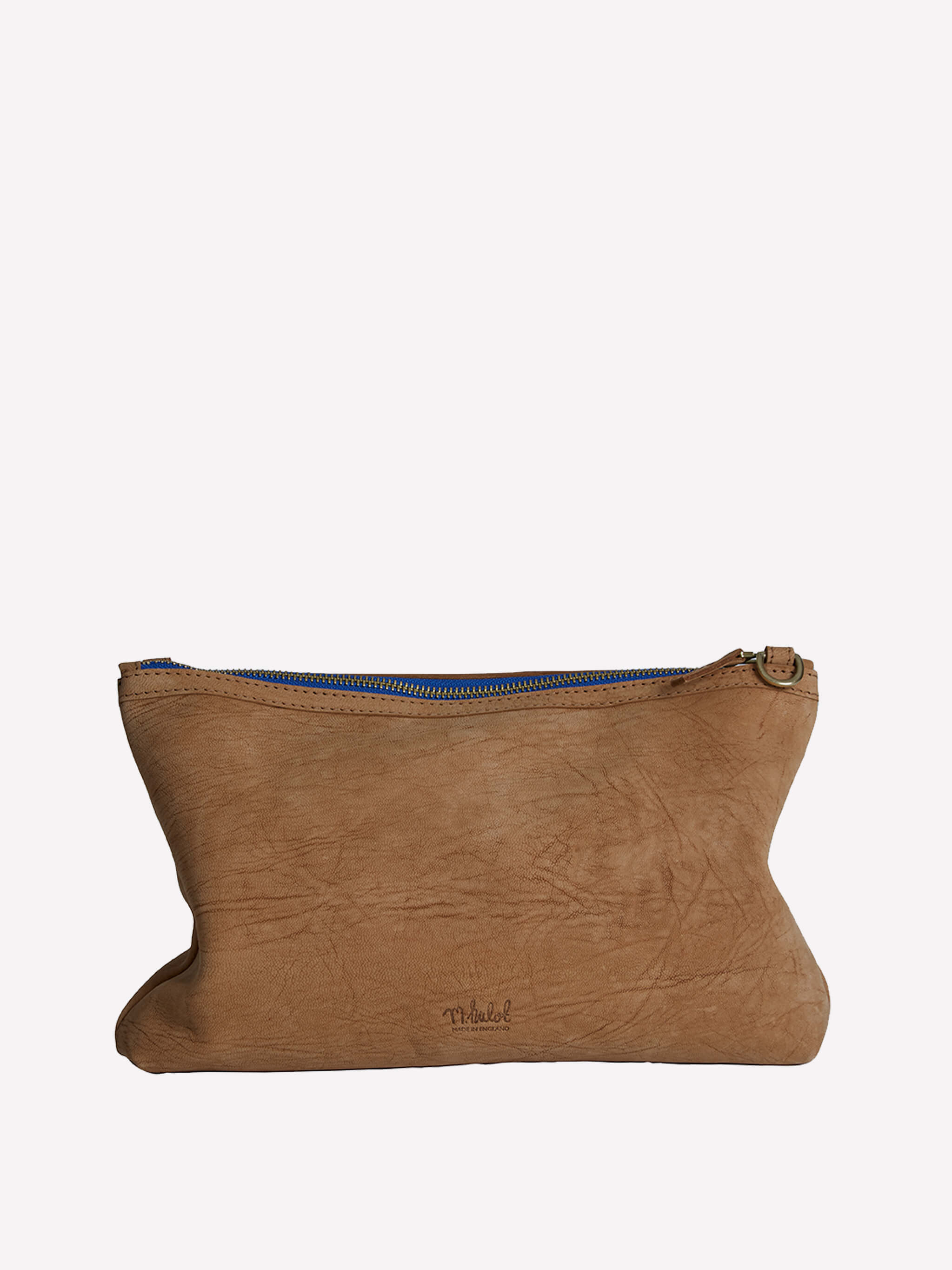 Peter Crossbody Bag in Nubuck - Cinnamon/Cerulean Blue