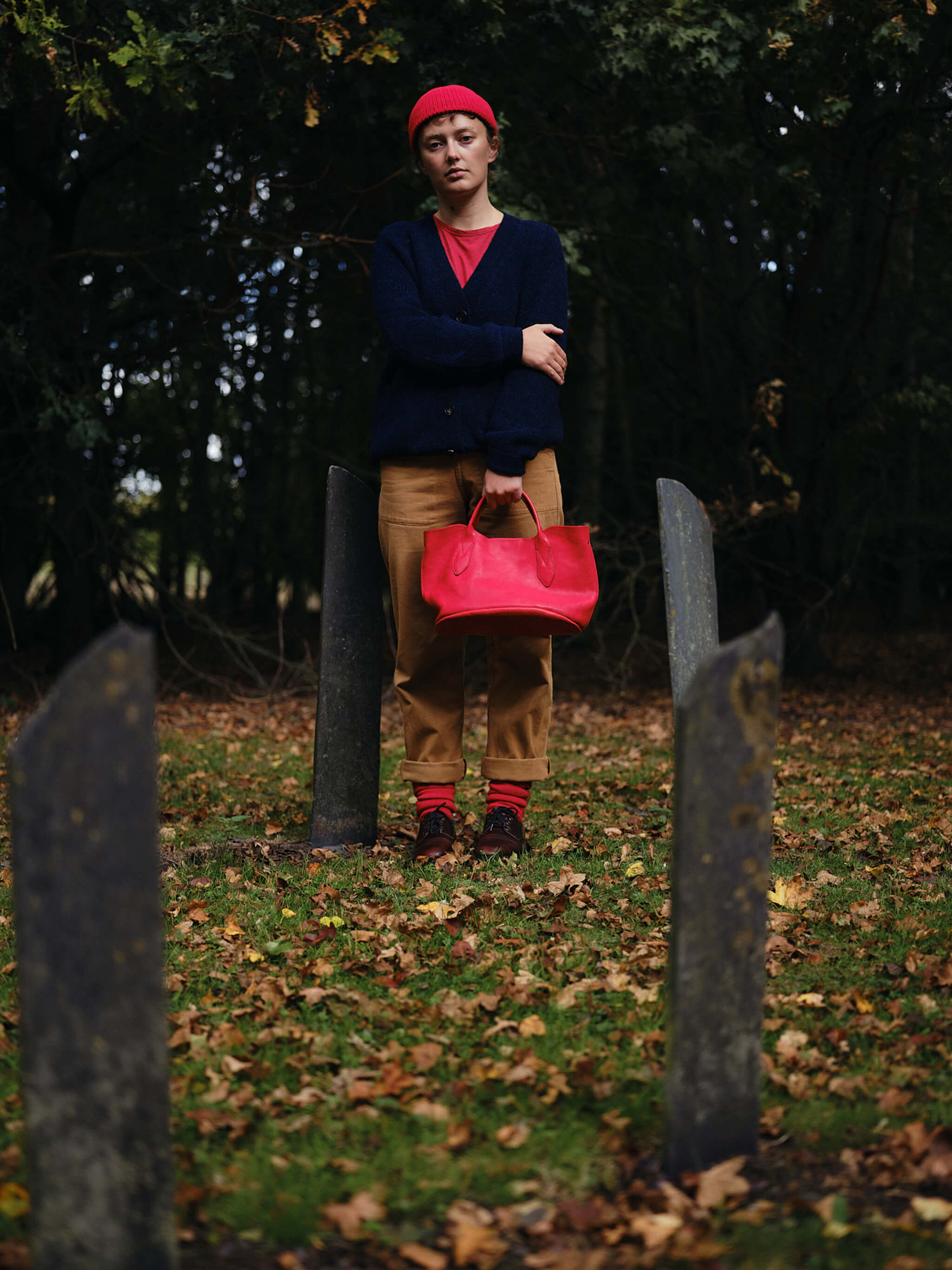 Rock and Ruby Jeff Knee High Socks - Ruby Red