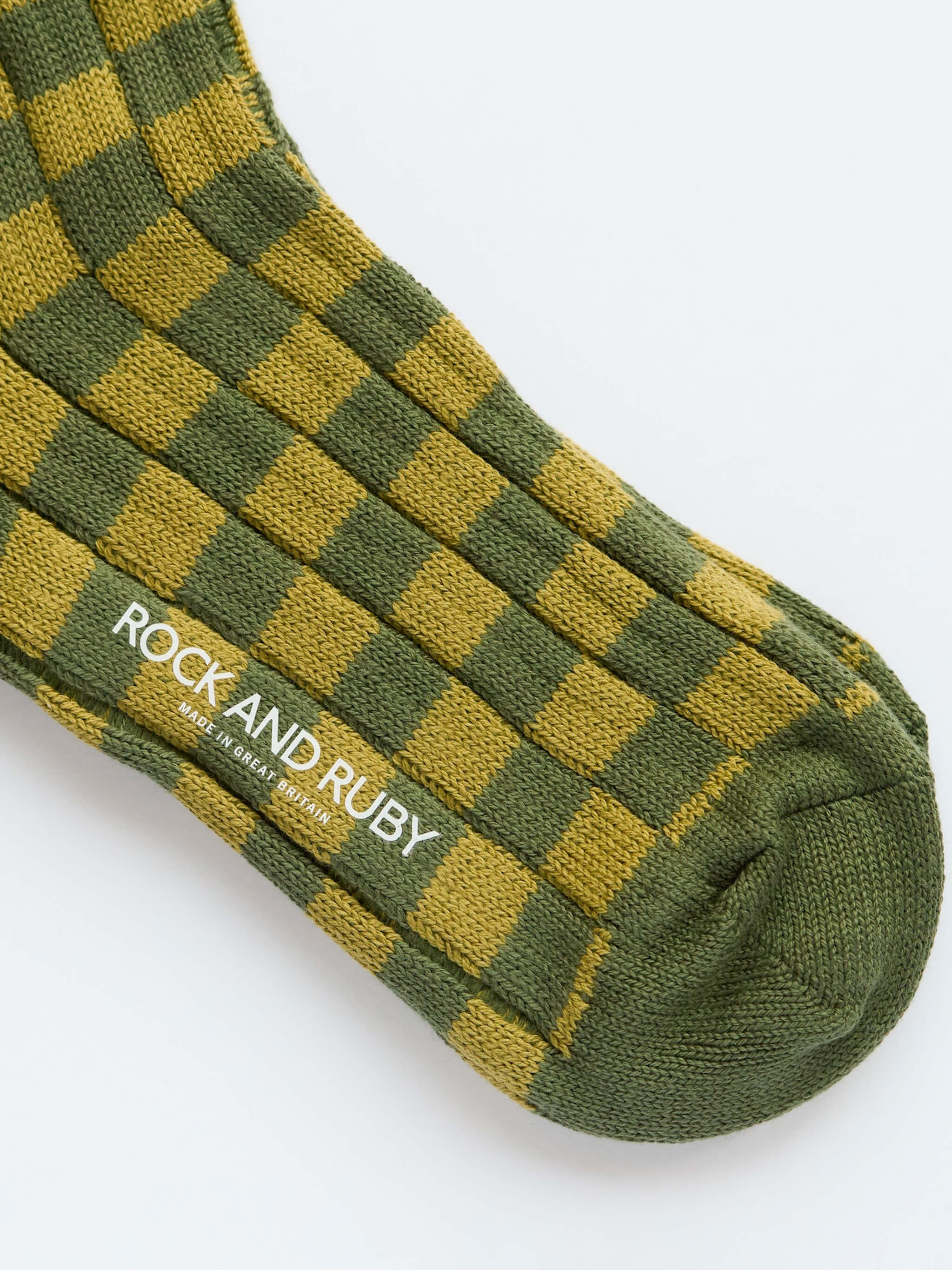 Rock and Ruby Edith Checkerboard Socks - Green