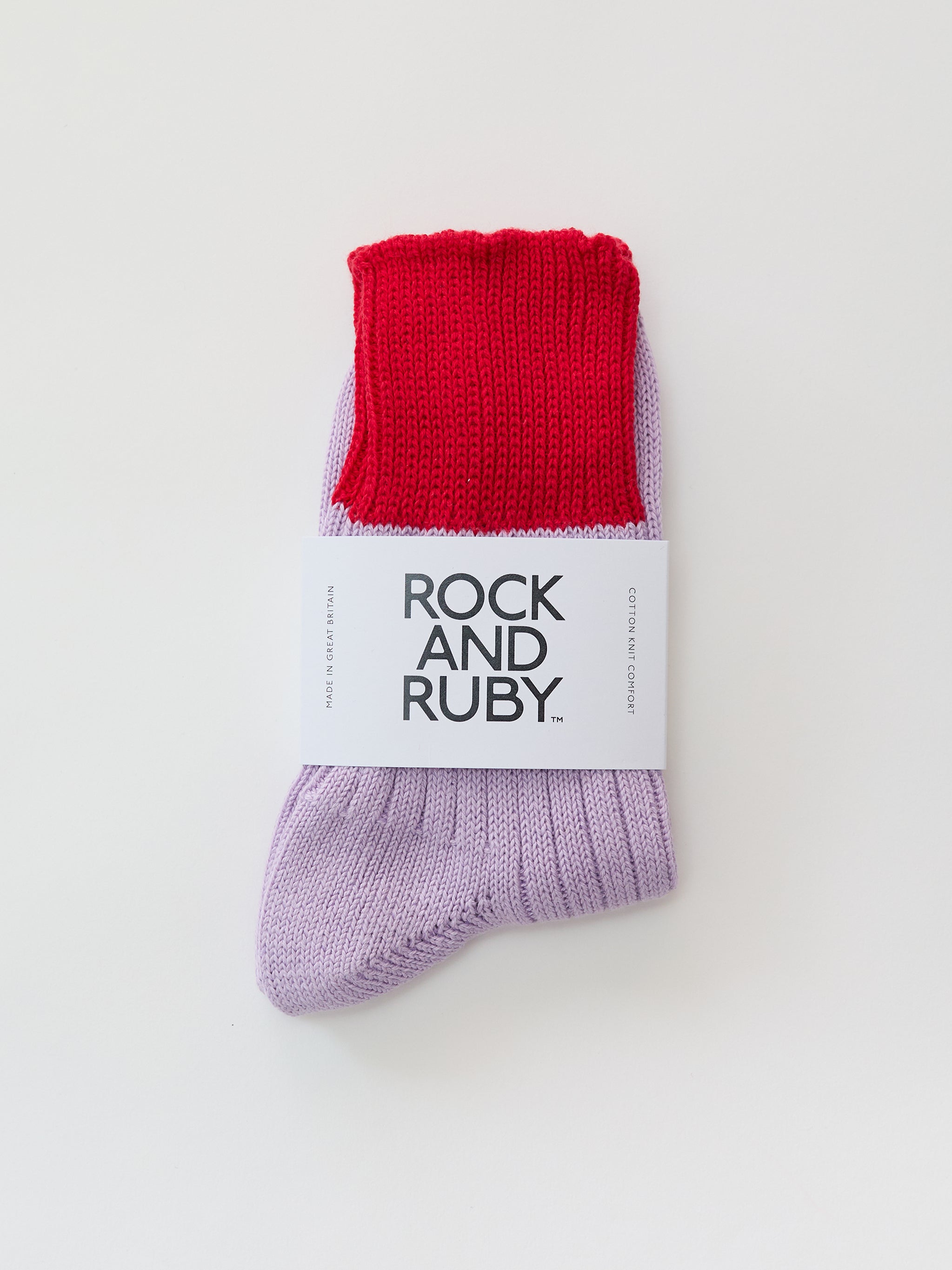 Rock and Ruby Wyona Socks - Lavender Red