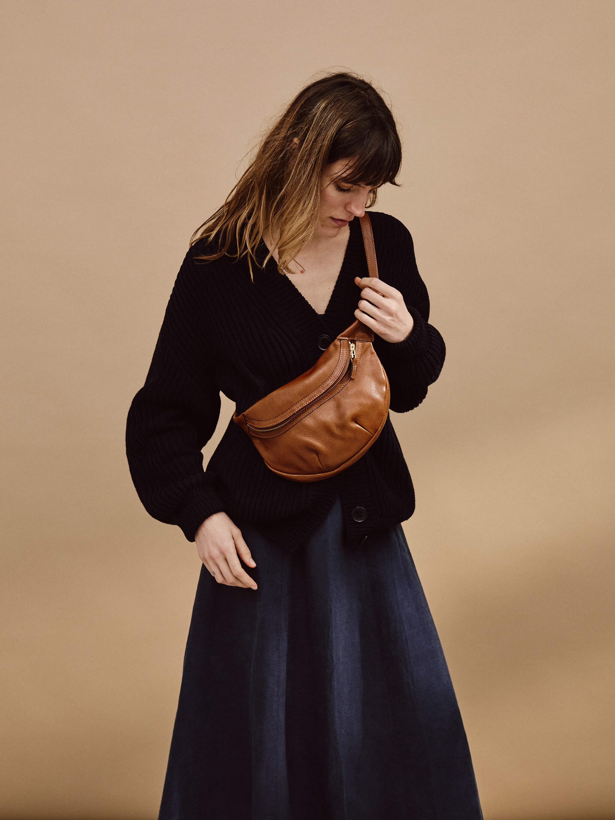 Loe Leather Bum Bag - Tan