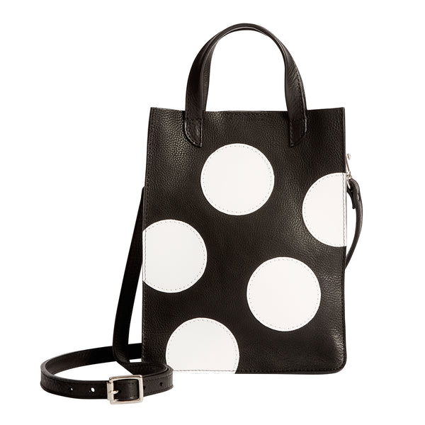 Wilb Spot Mini Tote Bag - Black and White