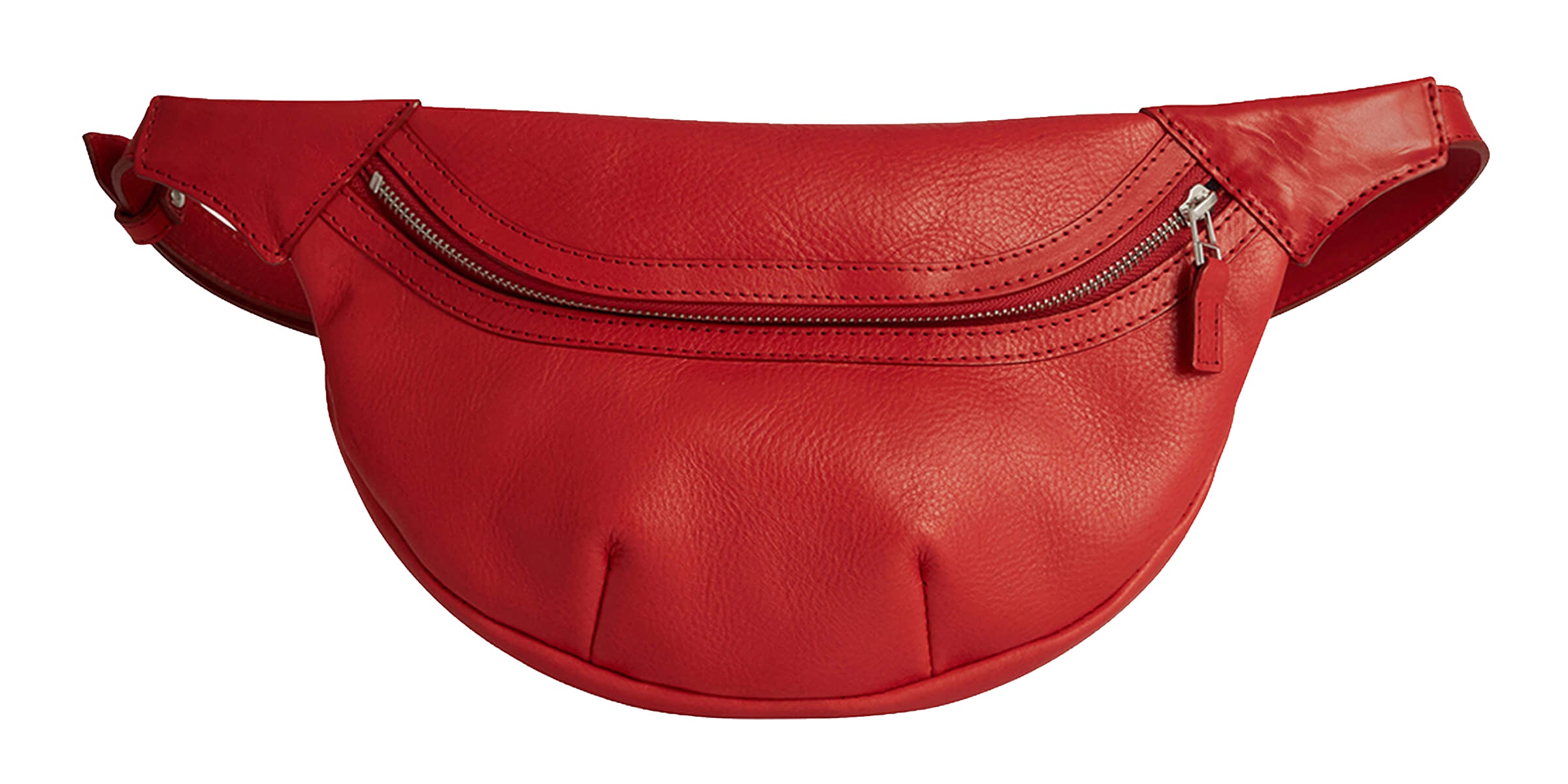 M. Hulot Red store and Black Leather Crossbody Purse