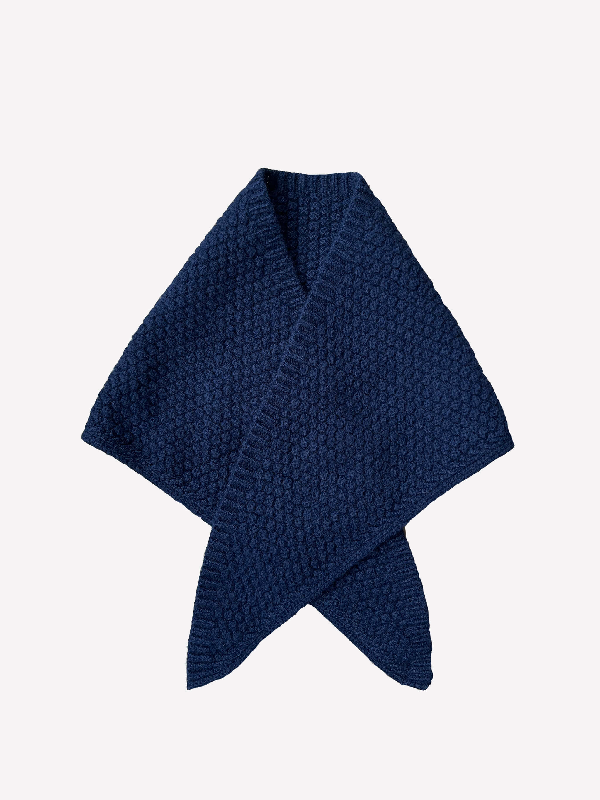 Elwin Lambswool Neckerchief - Navy