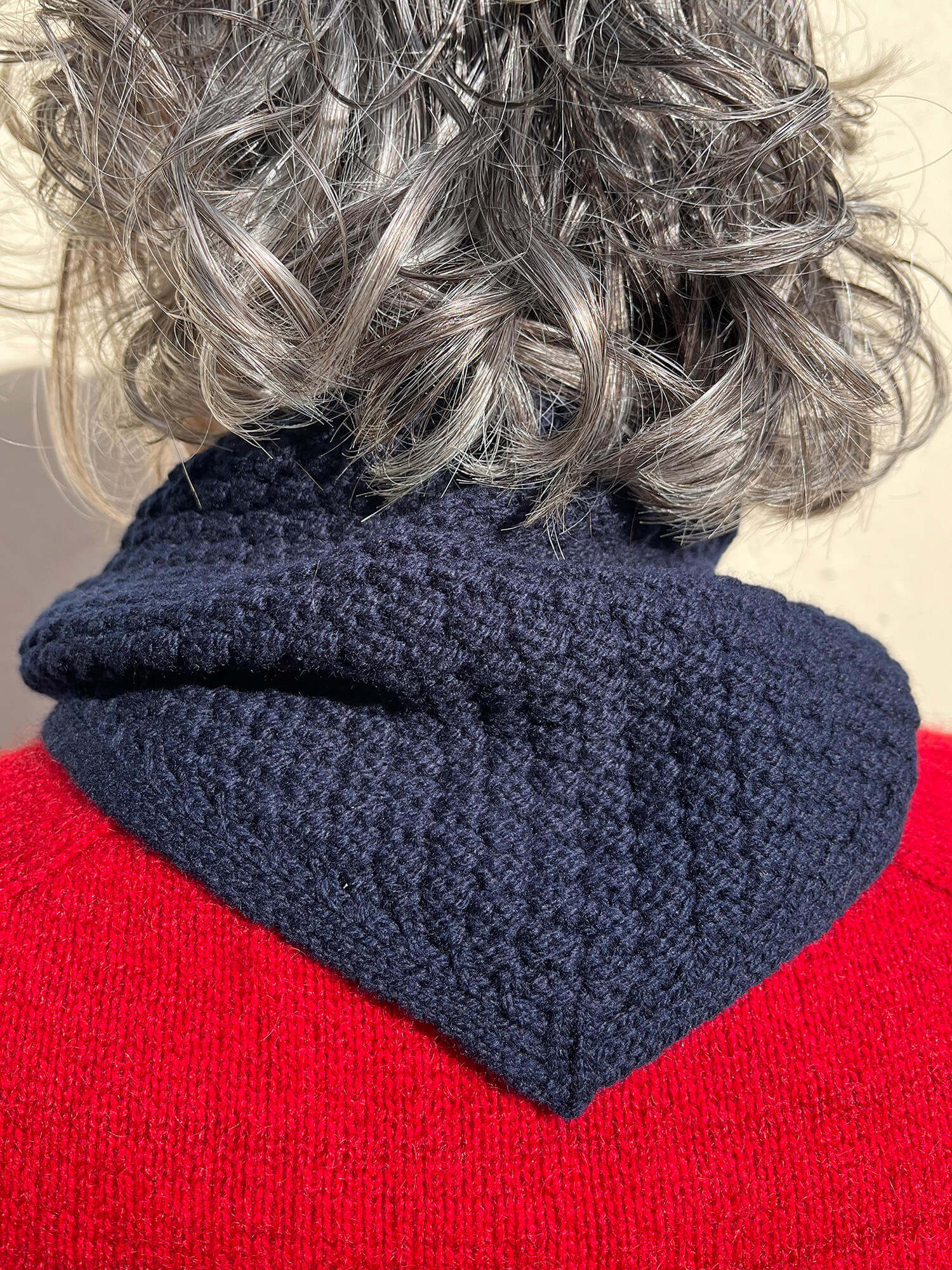 Elwin Lambswool Neckerchief - Navy