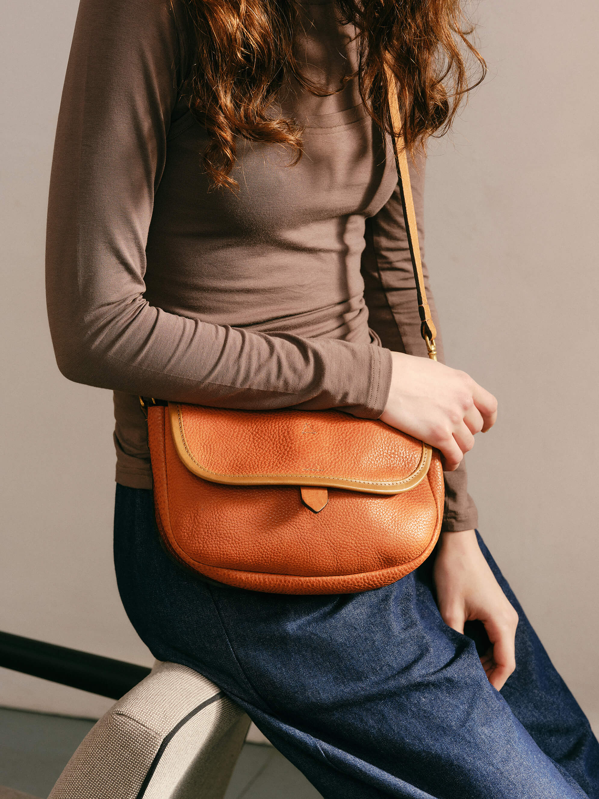Alex Crossbody Bag - Cognac Mix