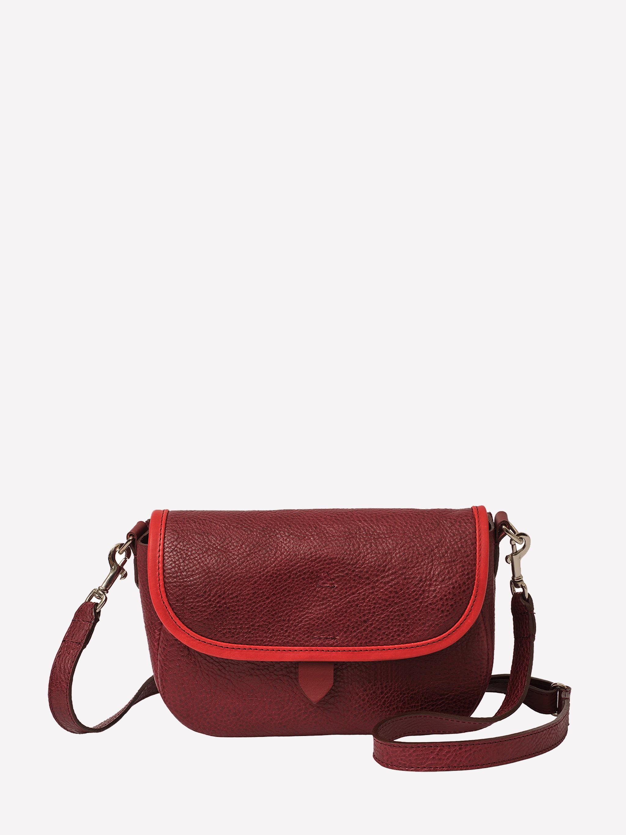 Alex Crossbody Bag - Burgundy and Red
