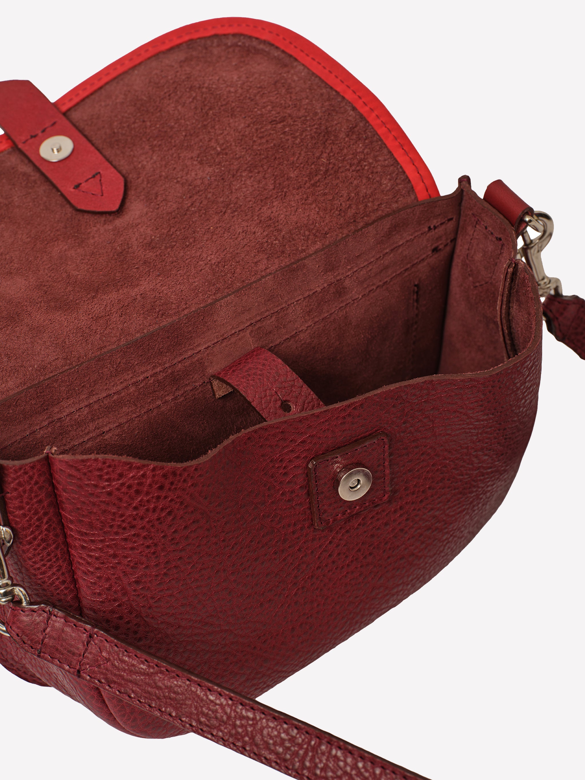 Alex Crossbody Bag - Burgundy and Red