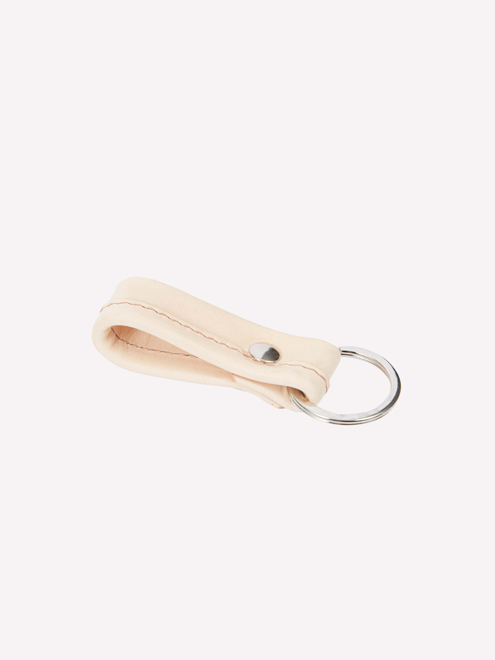 Colm Crafted Leather Keyring - Nude