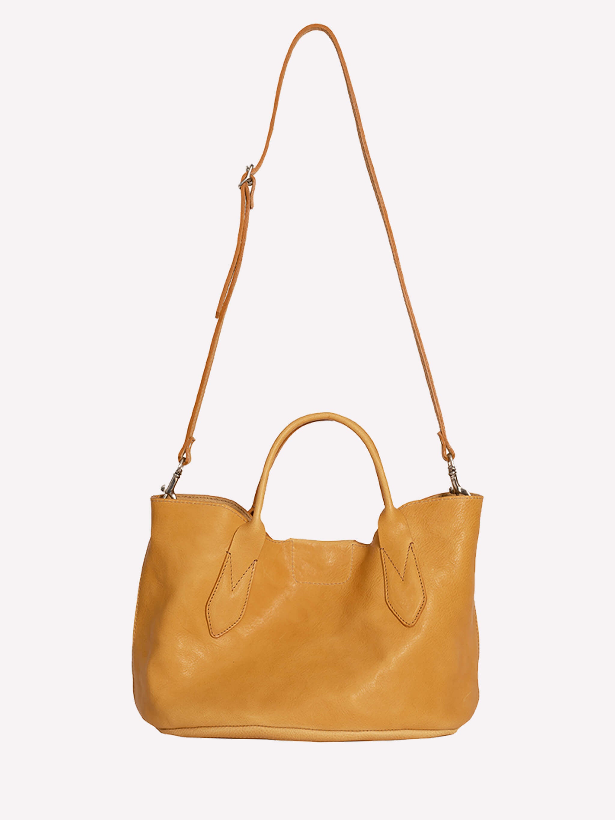 Hilda Leather Tote Bag -Flax