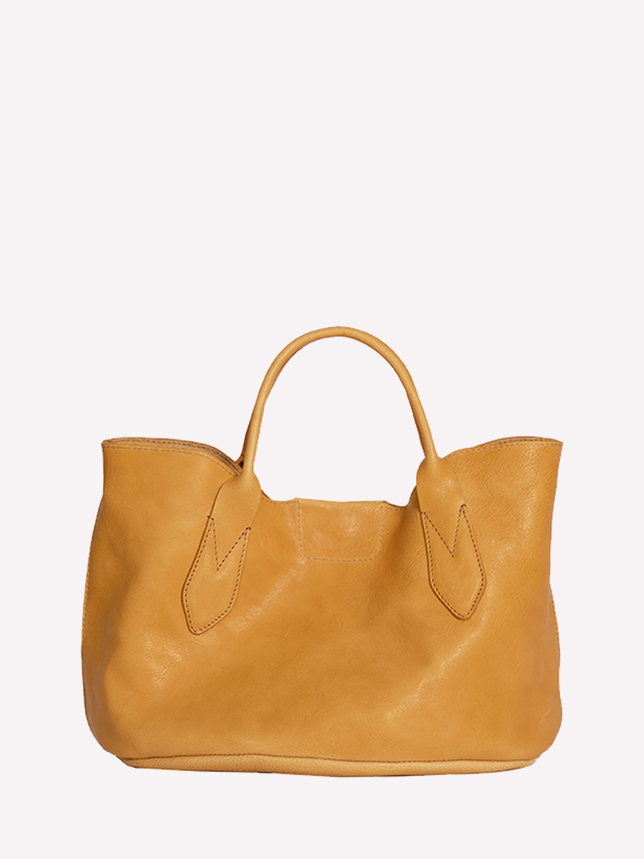 Hilda Leather Tote Bag -Flax