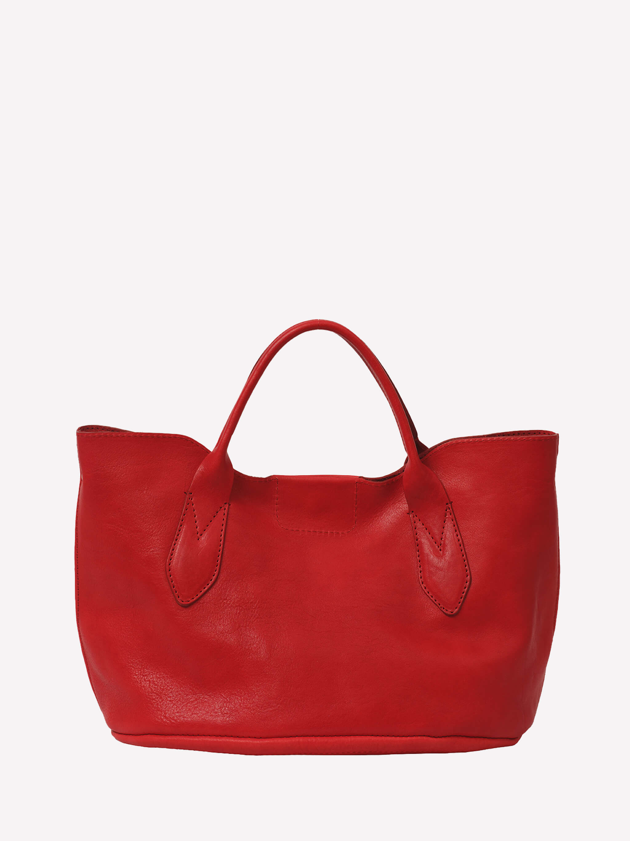 Hilda Leather Tote Bag - Red