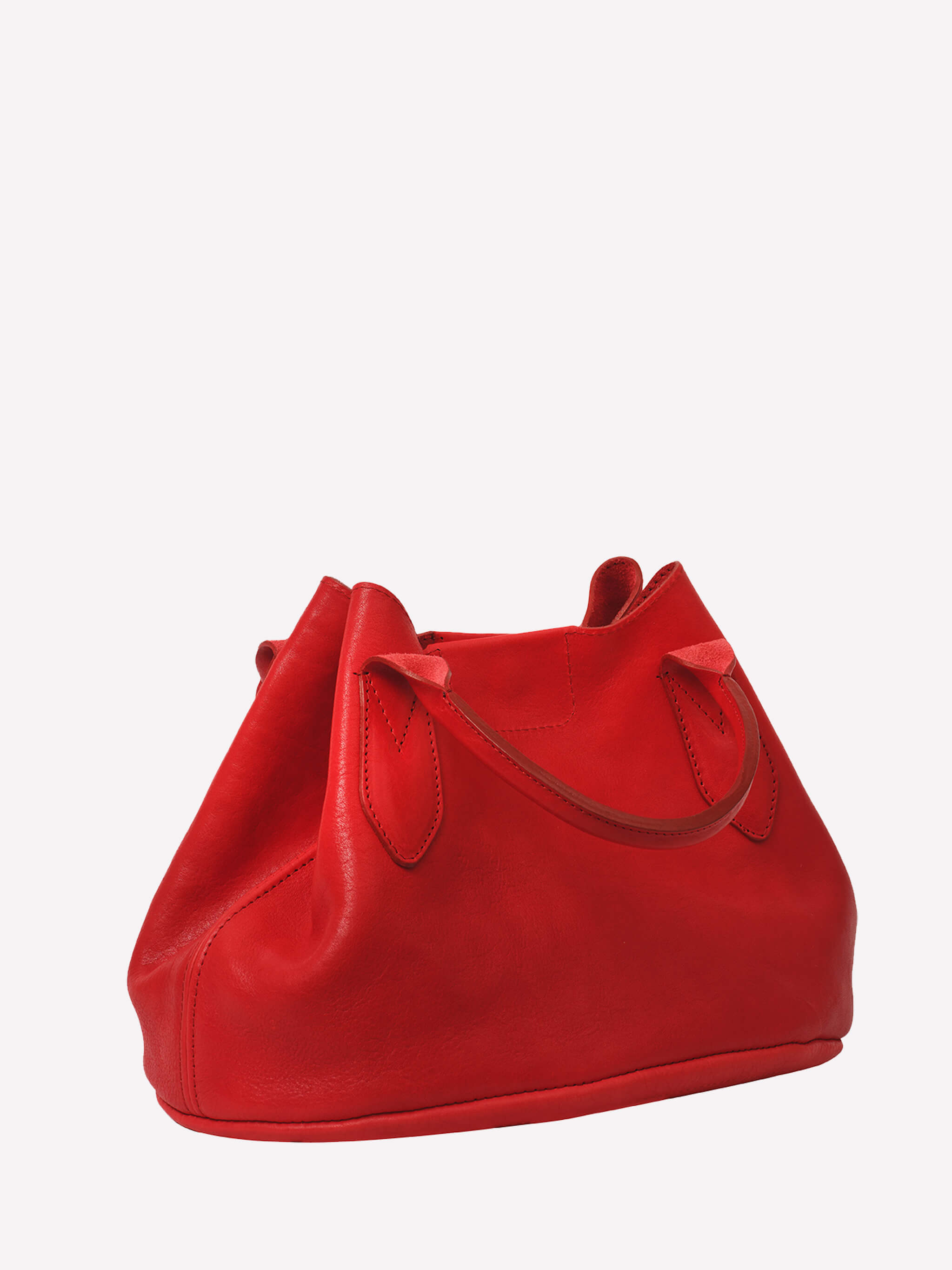 Hilda Leather Tote Bag - Red