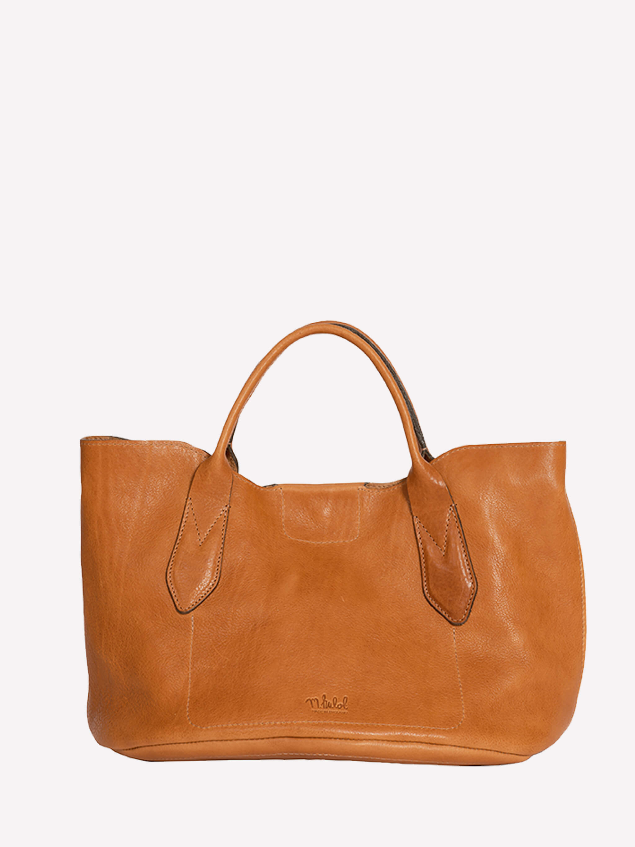 Hilda Leather Tote Bag - Tan