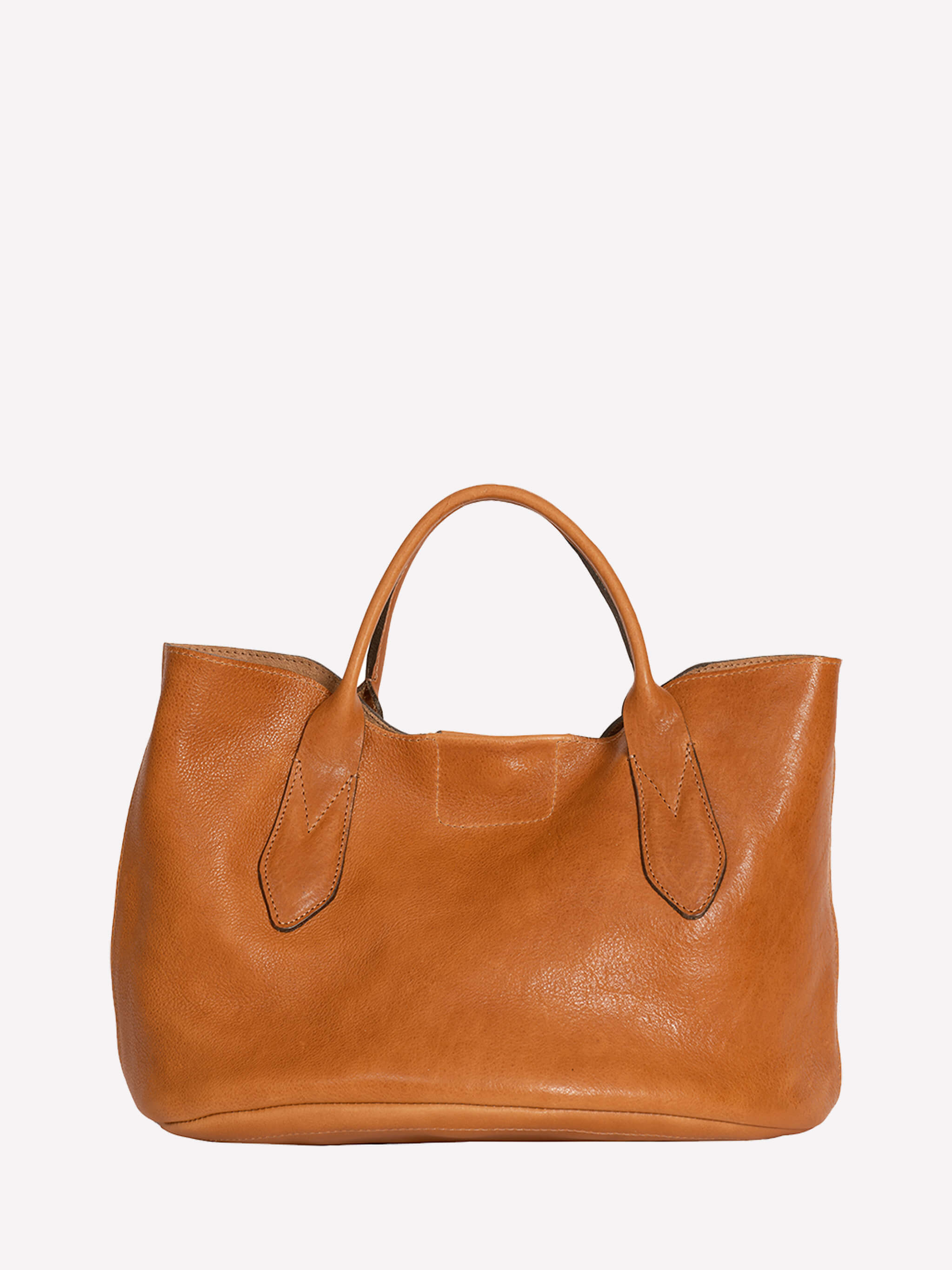 Hilda Leather Tote Bag - Tan