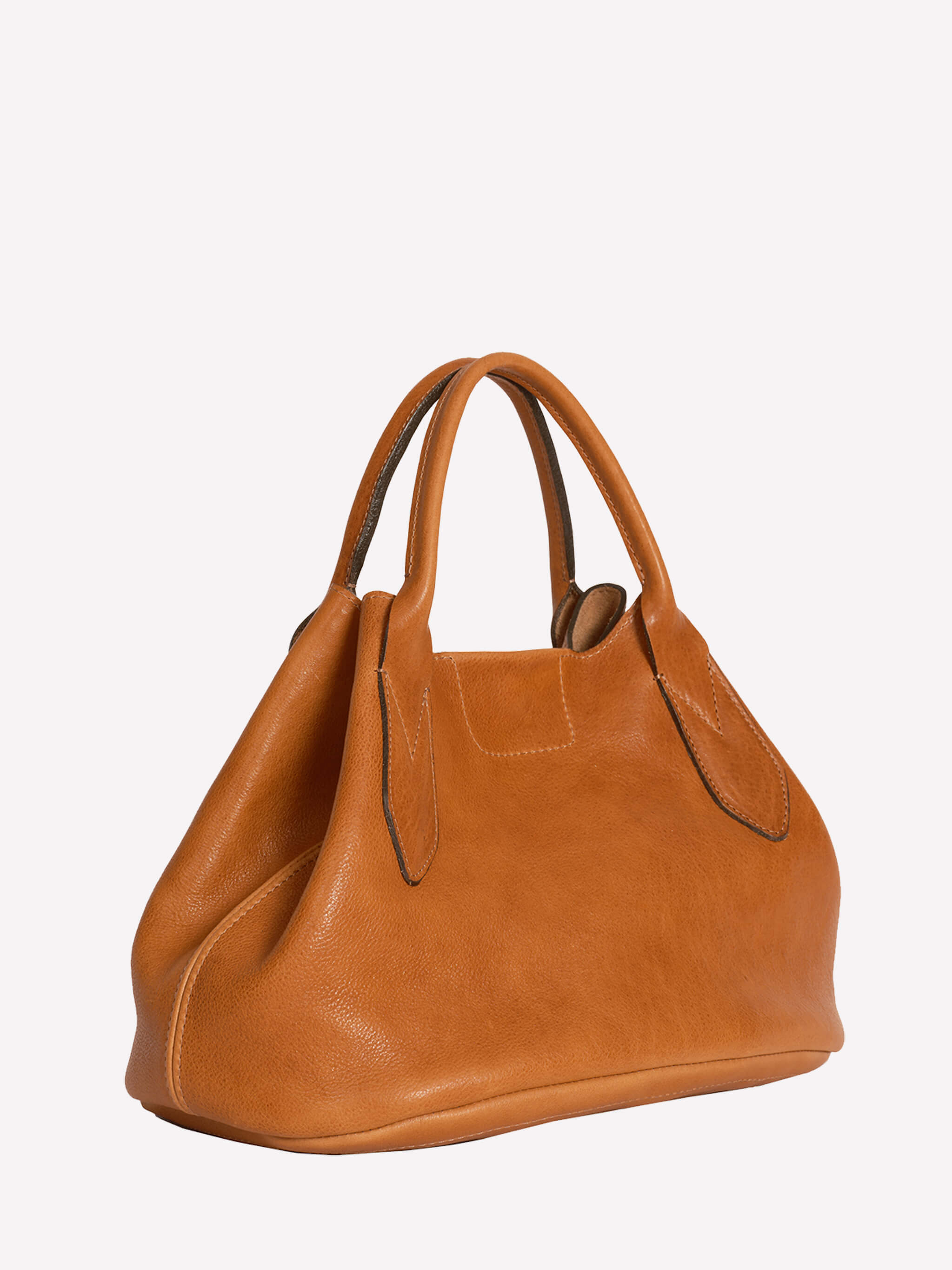 Hilda Leather Tote Bag - Tan