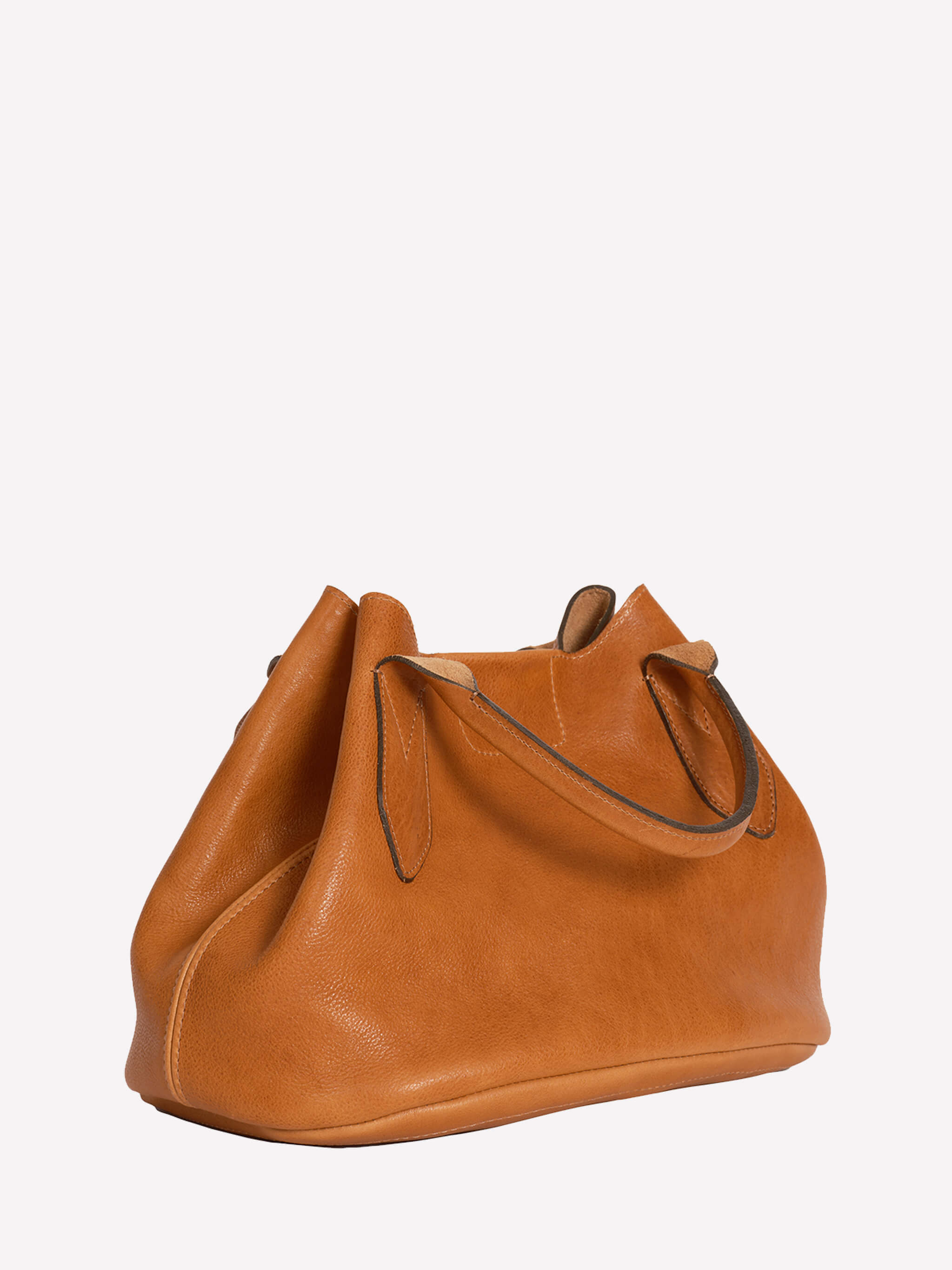 Hilda Leather Tote Bag - Tan