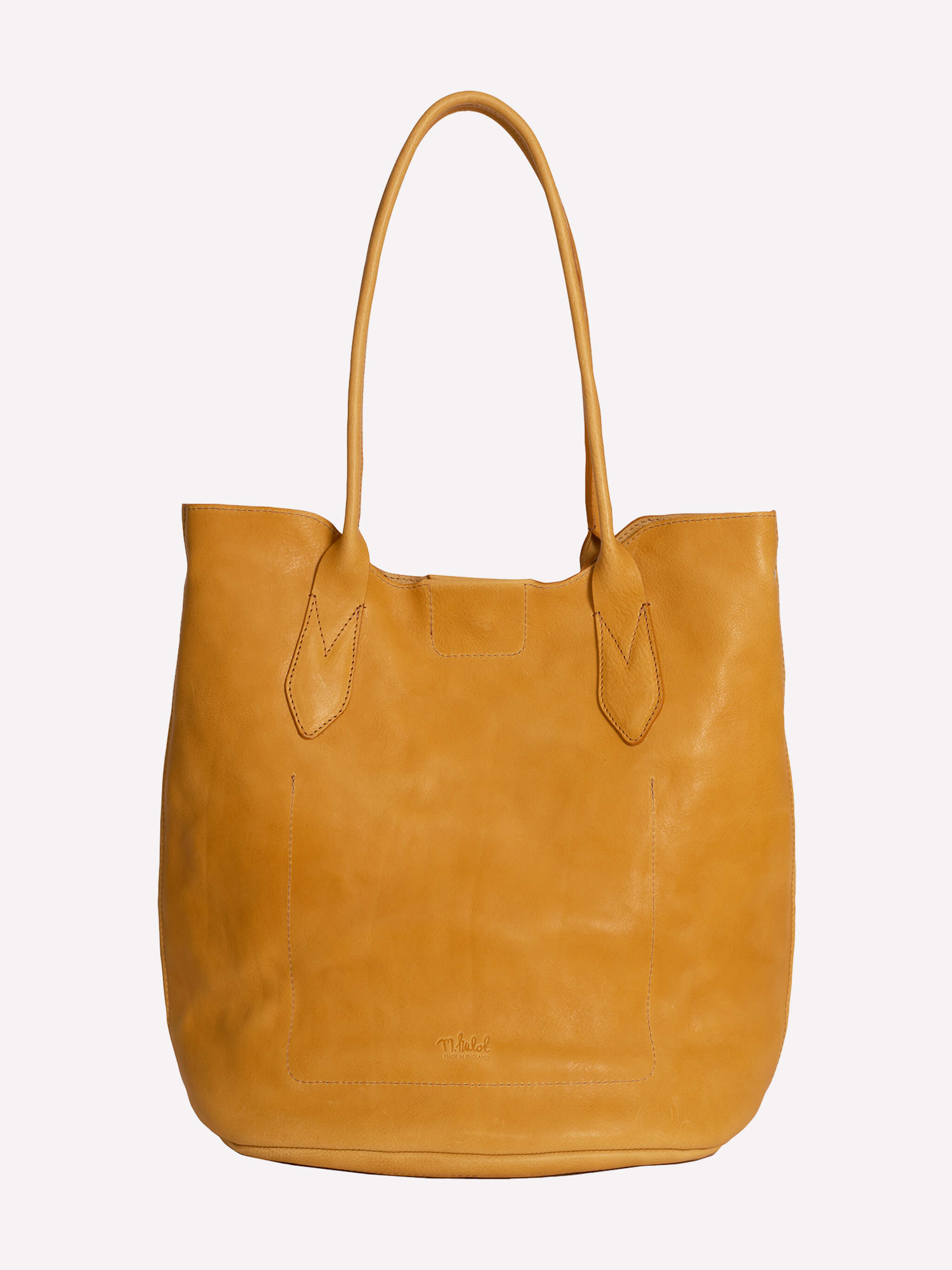 Hill Leather Tote Bag - Flax