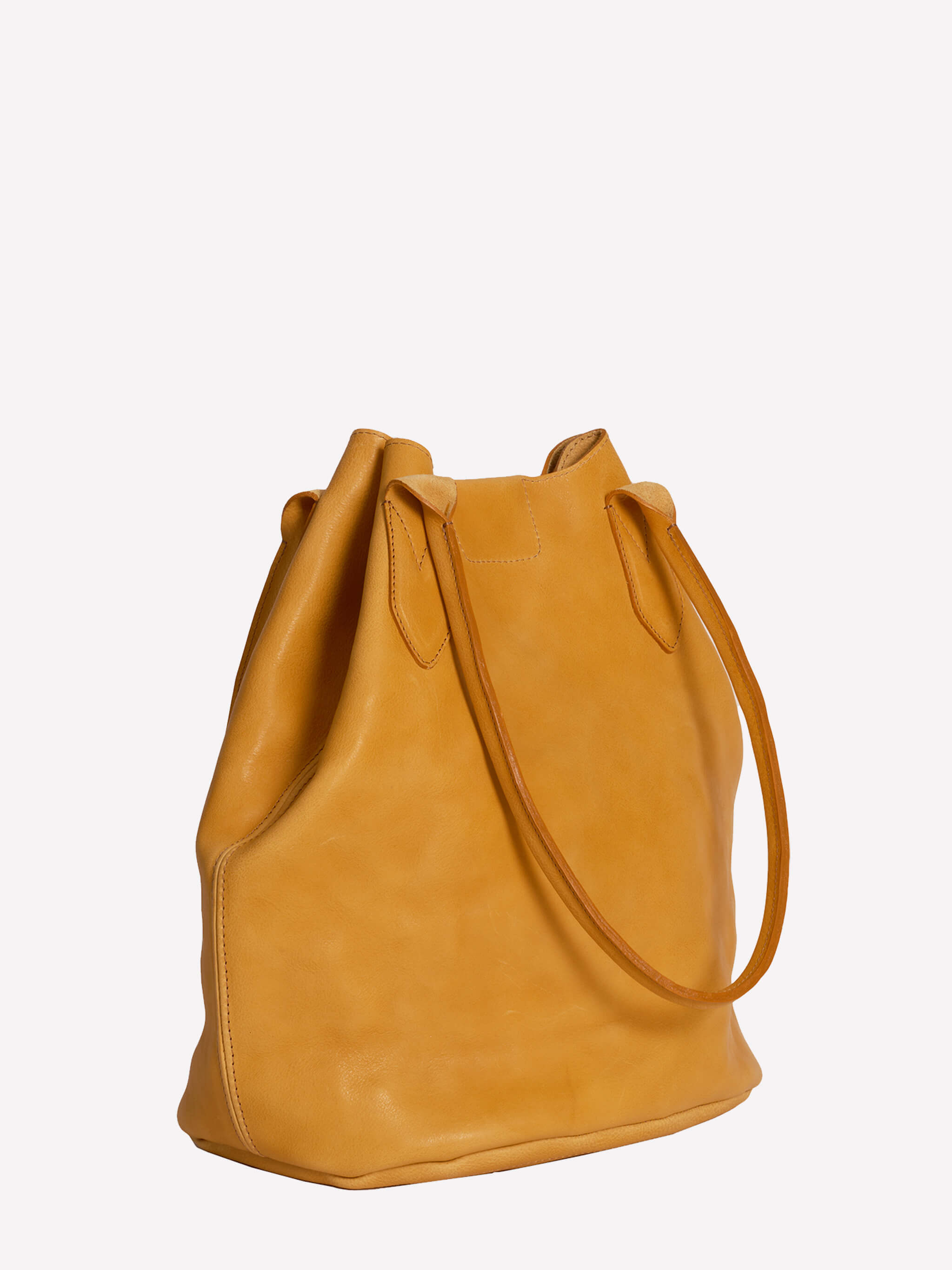 Hill Leather Tote Bag - Flax