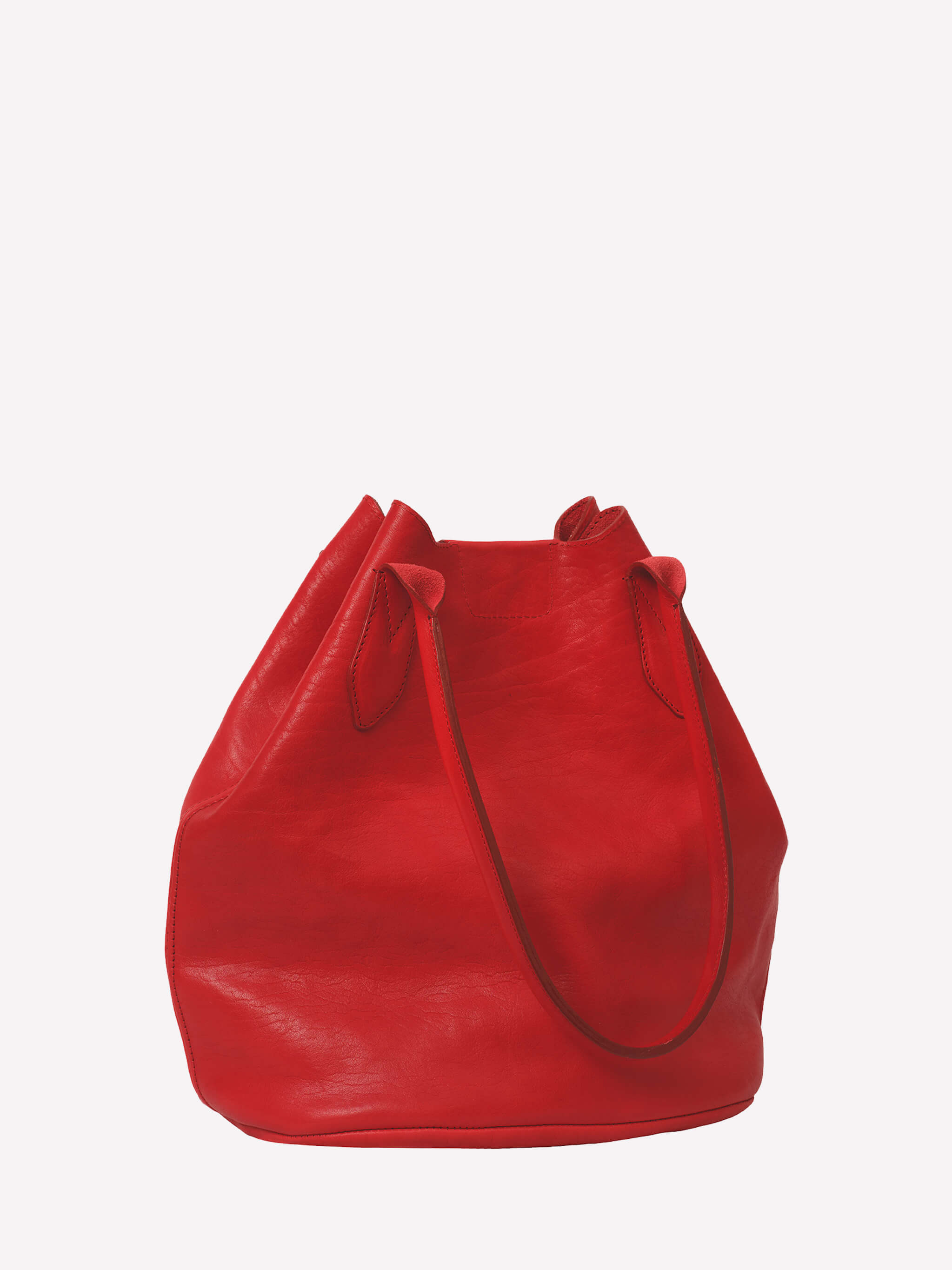 Hill Leather Tote Bag - Red