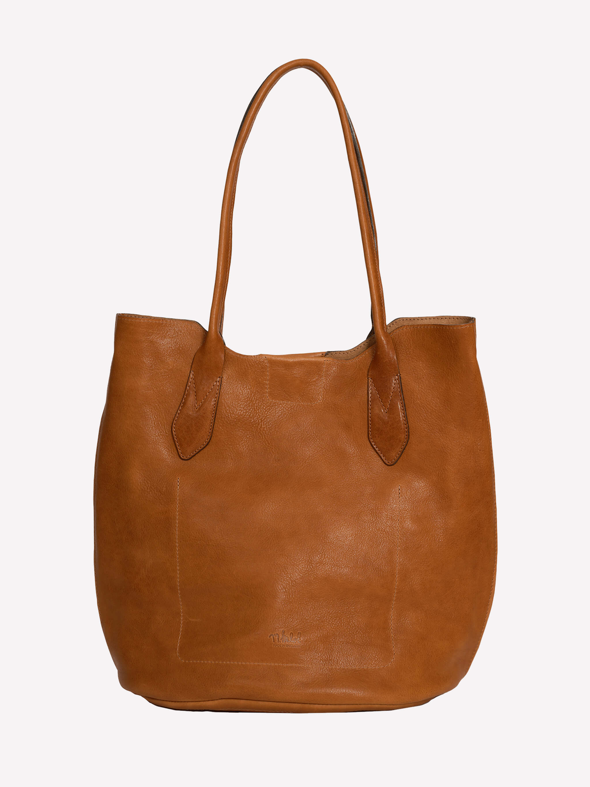 Hill Leather Tote Bag - Tan