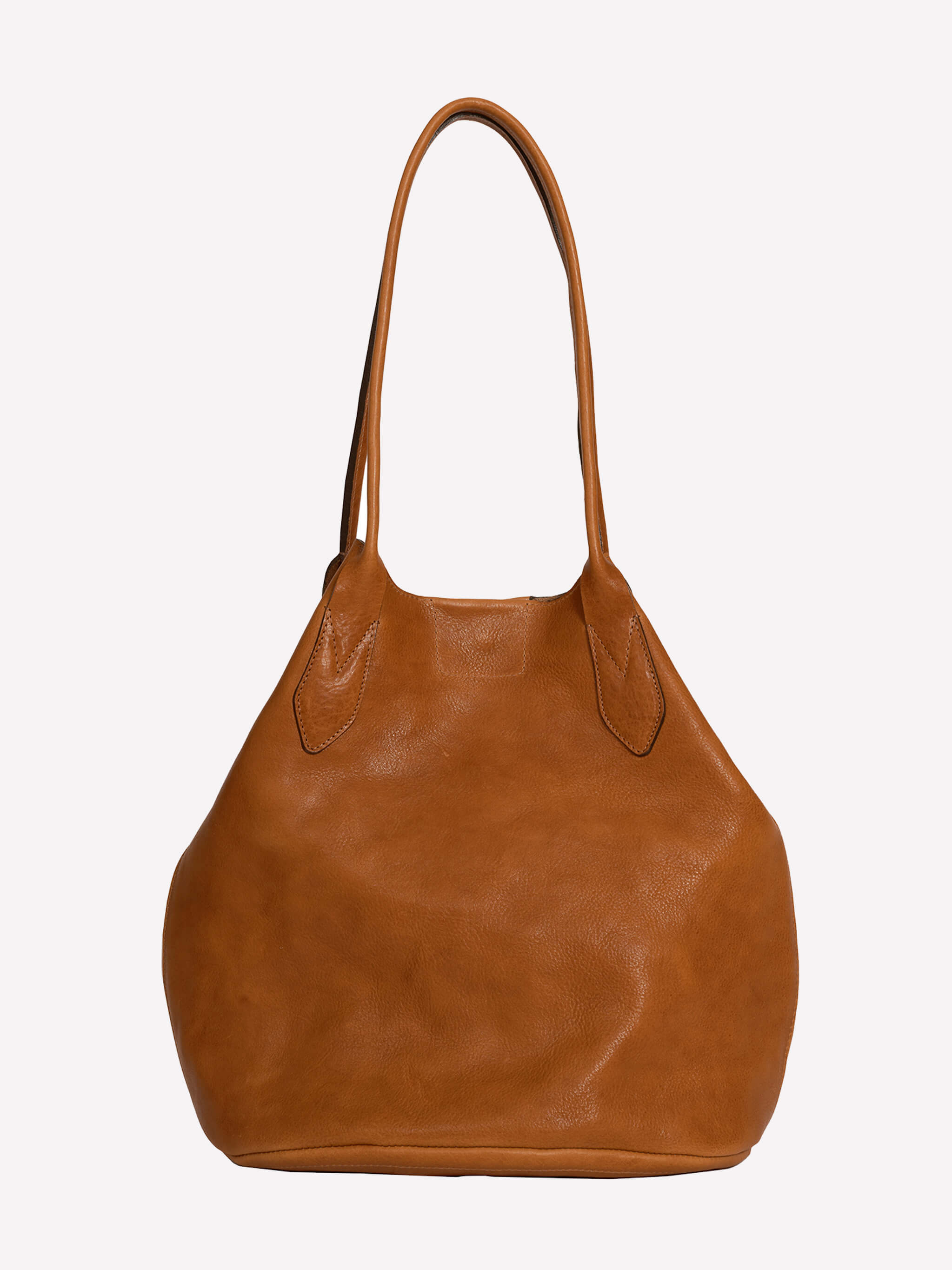 Hill Leather Tote Bag - Tan