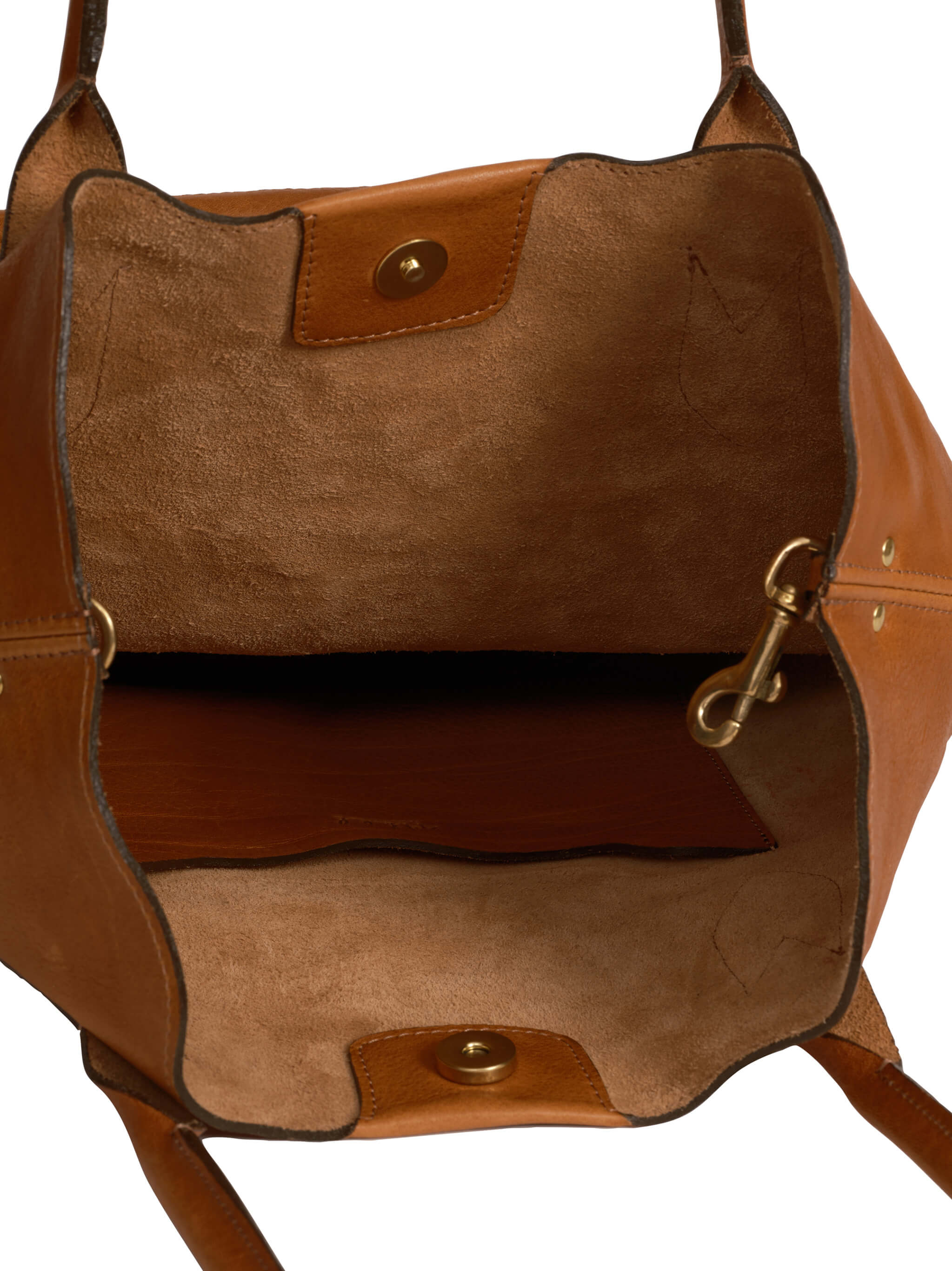 Hill Leather Tote Bag - Tan