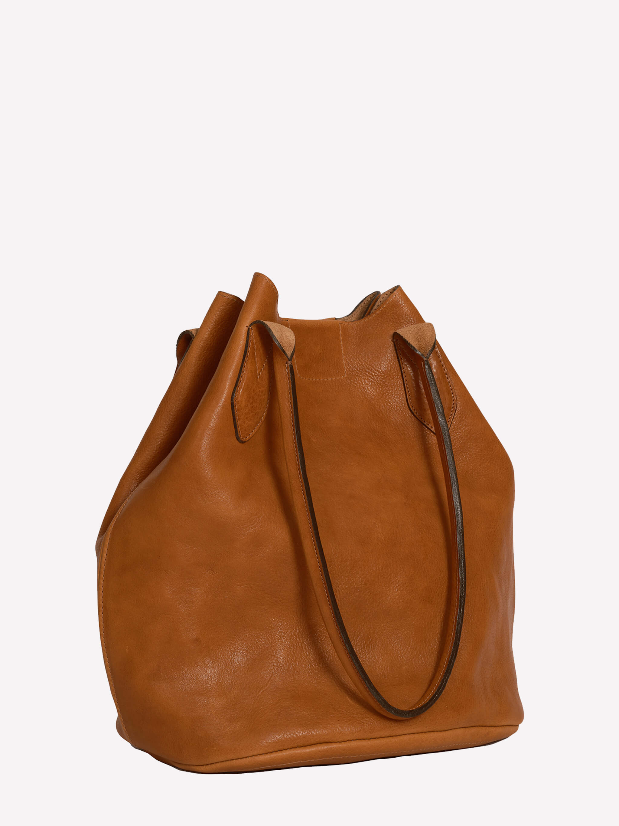 Hill Leather Tote Bag - Tan