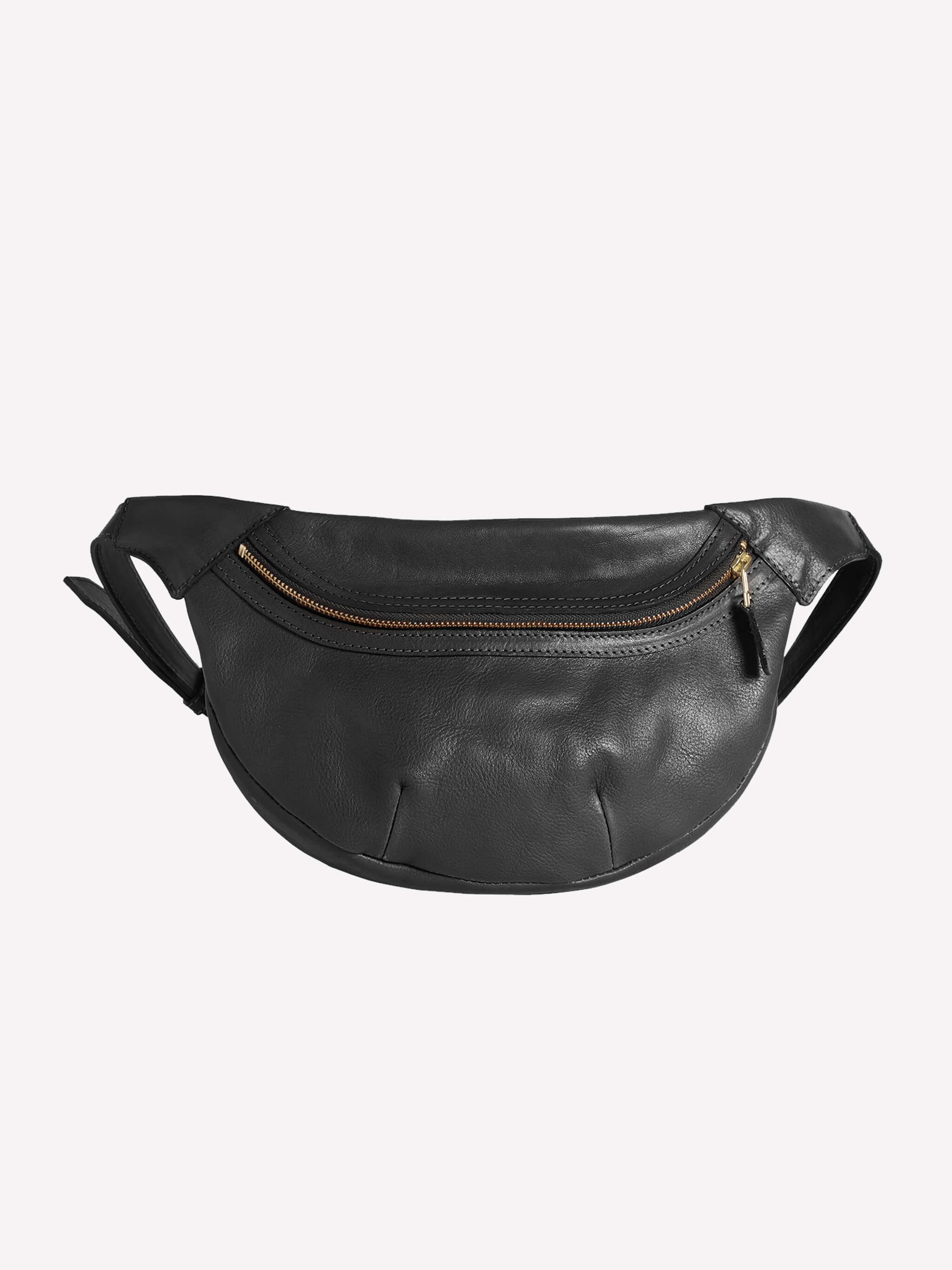 Loe Leather Bum Bag - Black