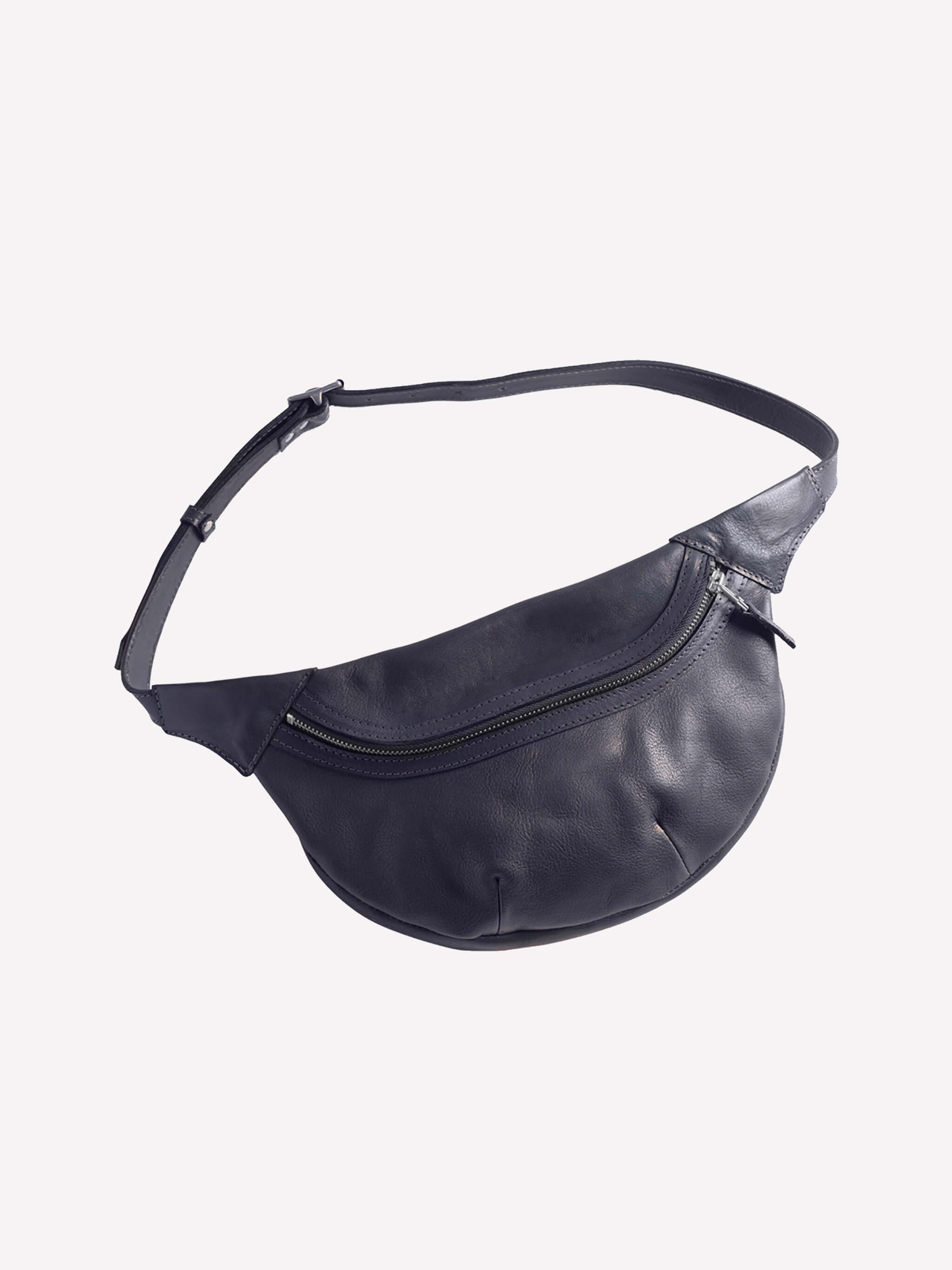 Loe Leather Bum Bag - Navy