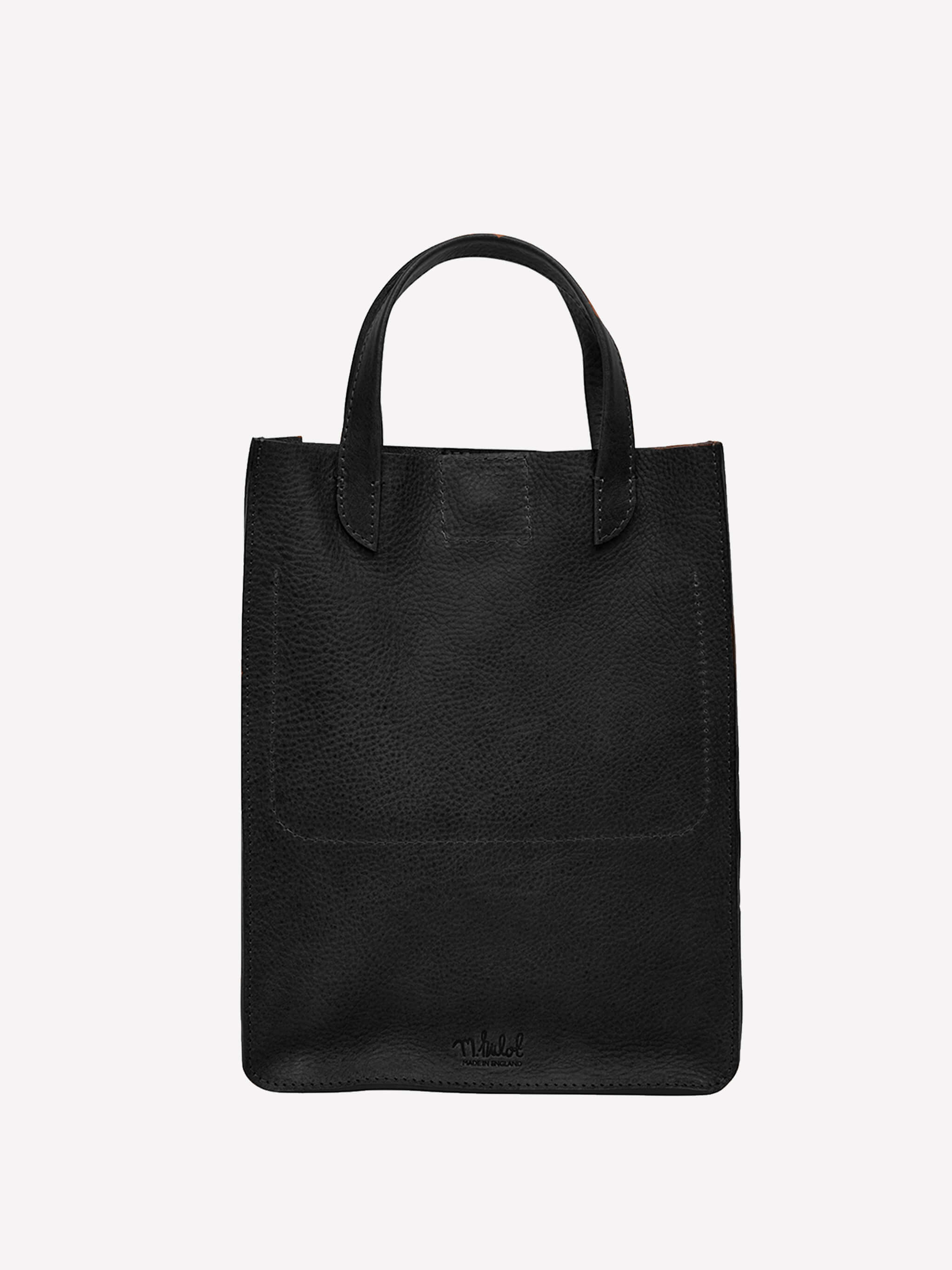 Black leather bag tote best sale