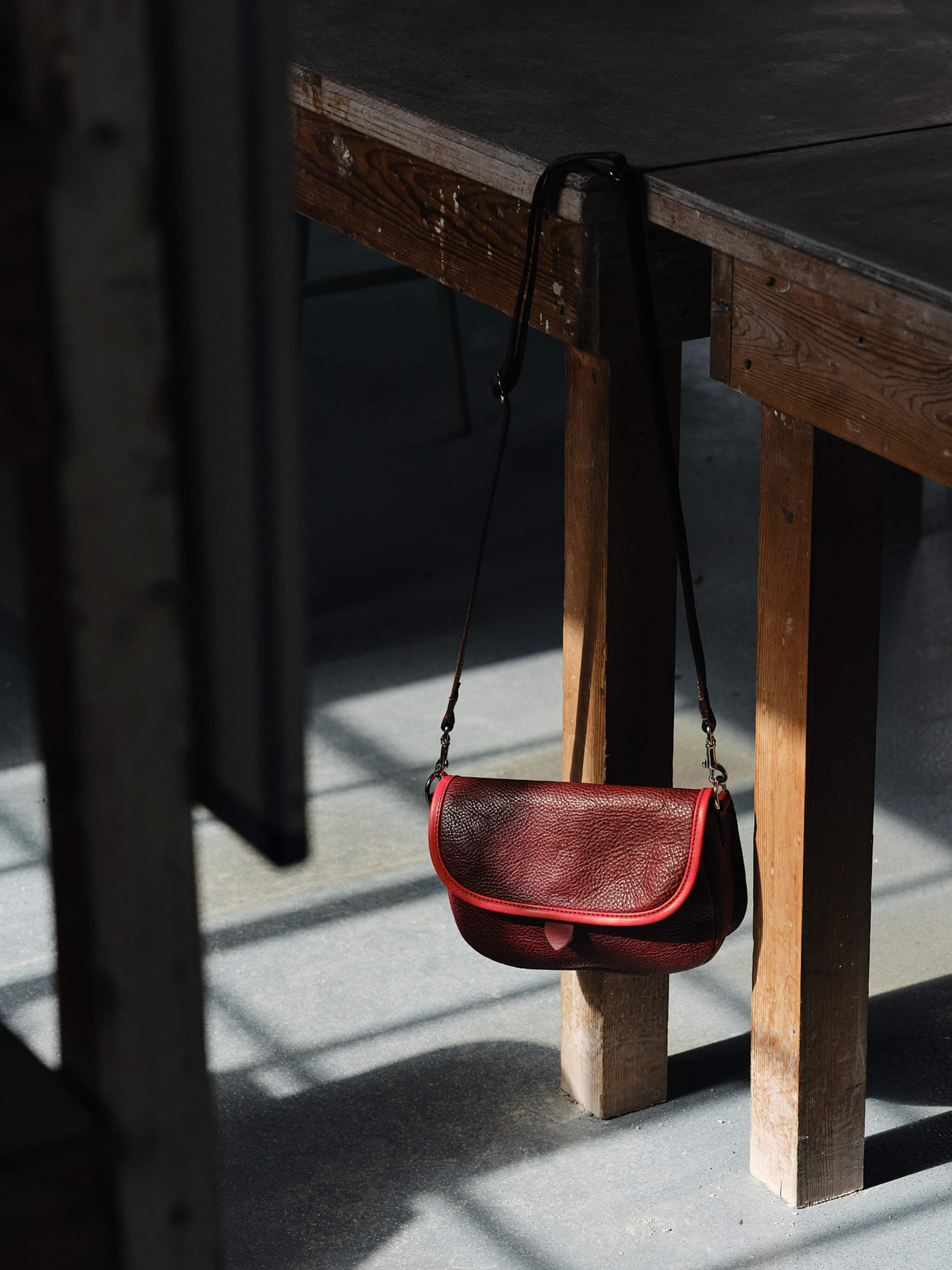 Alex Crossbody Bag - Burgundy and Red