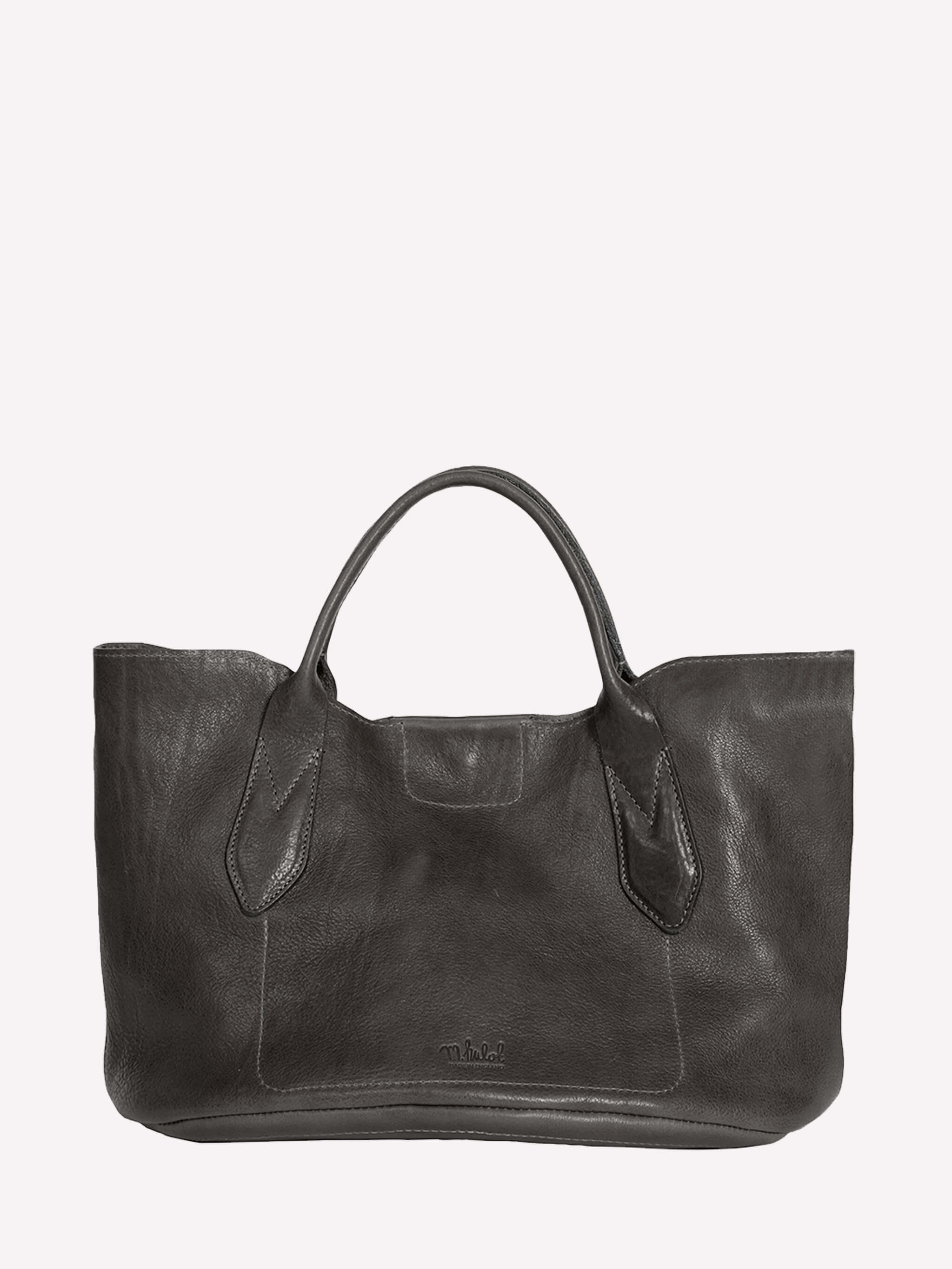 Hilda Leather Tote Bag - Black