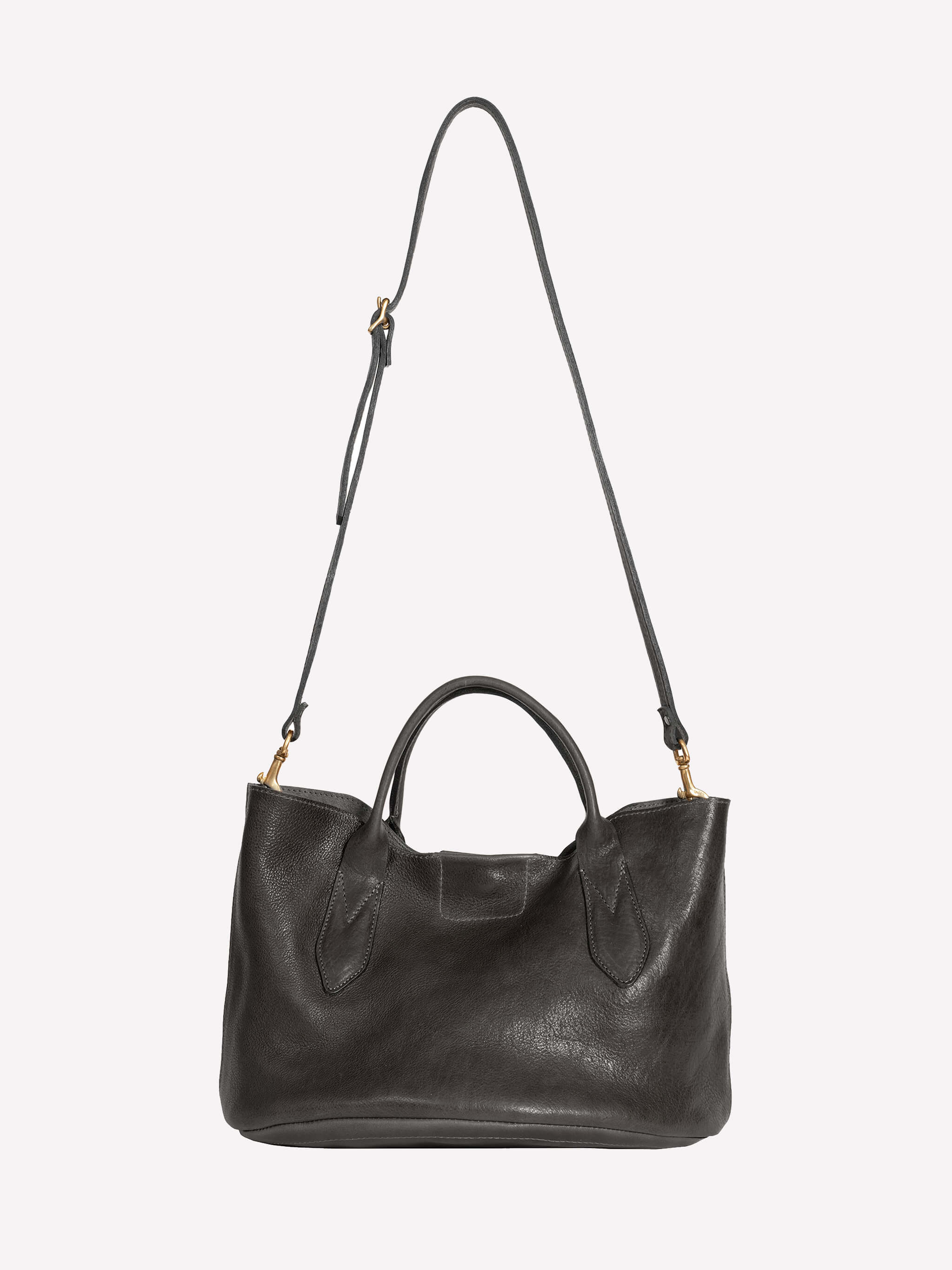 Hilda Leather Tote Bag - Black
